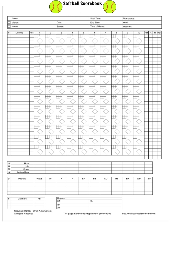 Softball Scorebook Notability Gallery Softball Scorebook Notability Gallery