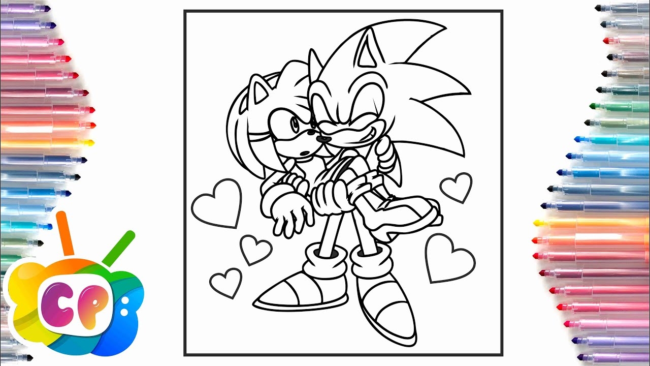 sonic the hedgehog amy coloring pages