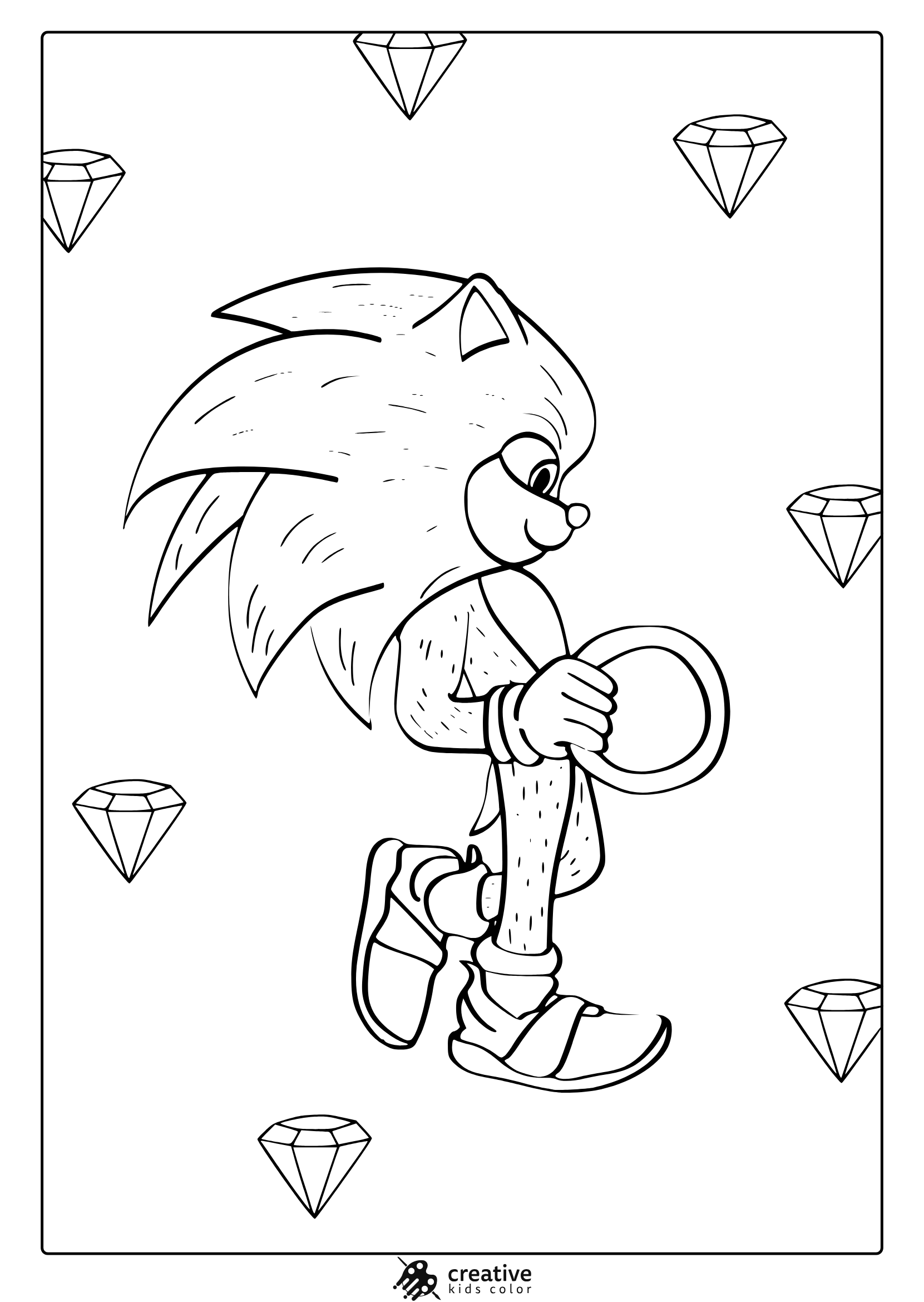 coloring pages of super sonic