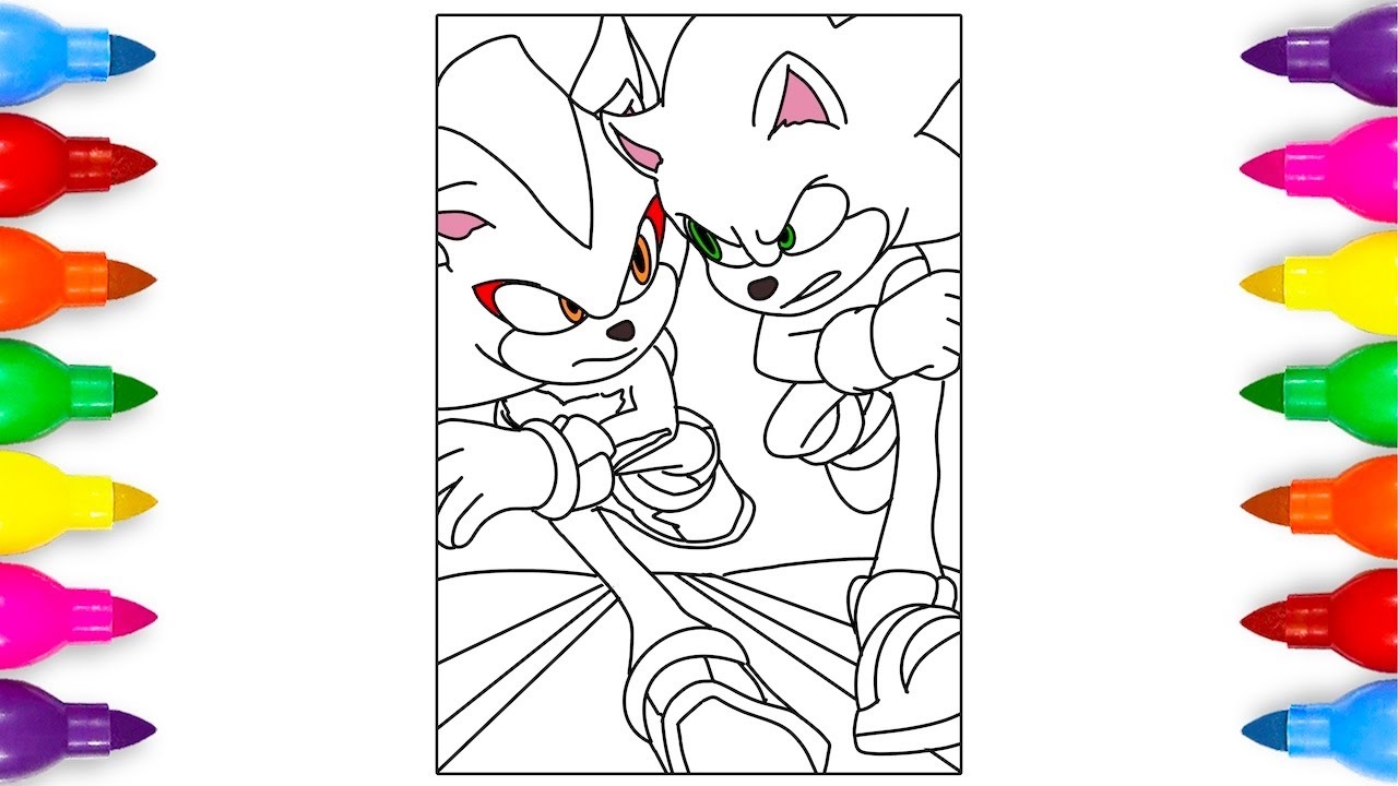 Sonic Shadow Coloring Pages Sonic The Hedgehog 3 Movie YouTube