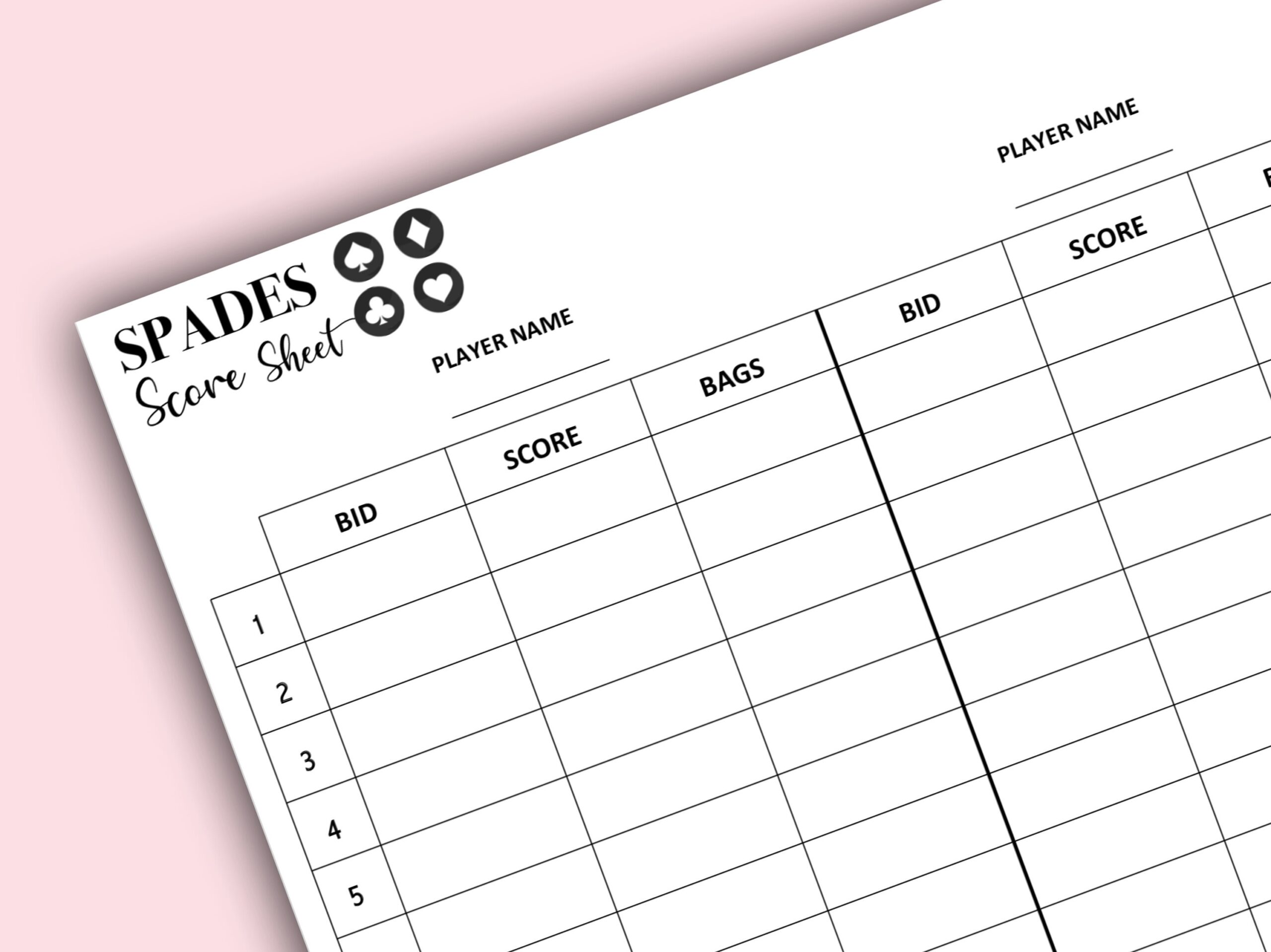 Spades Score Card Printable PDF Download Etsy Spades Score Card Printable PDF Download Etsy