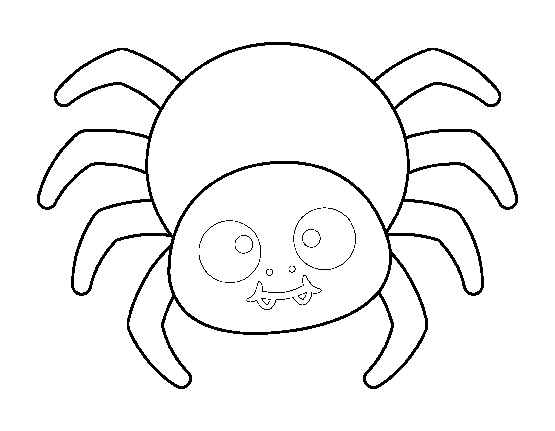 coloring page of a spider