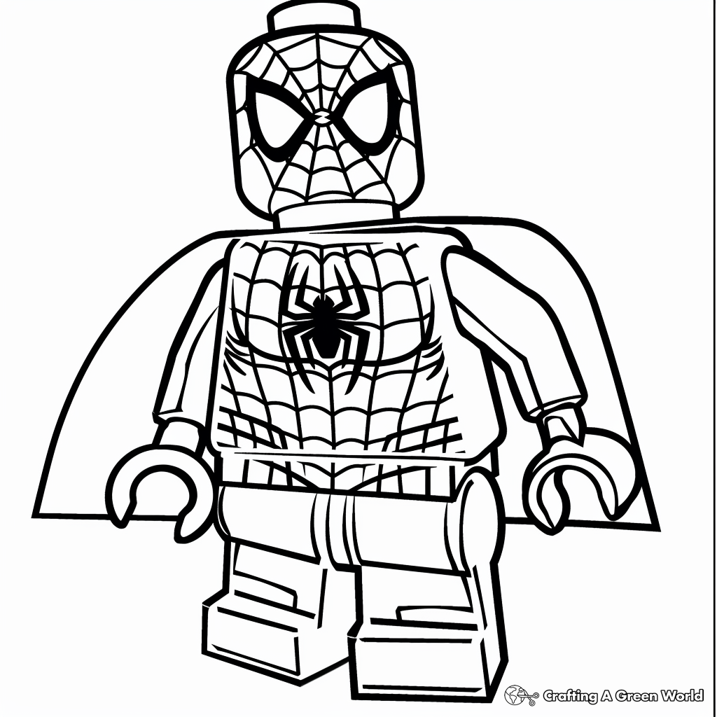 Spiderman Lego Coloring Pages Free Printable