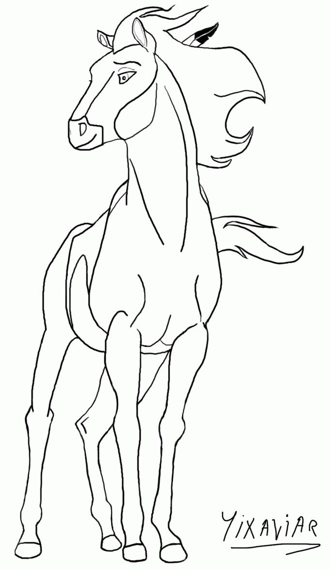 Spirit Stallion Of The Cimarron Coloring Page Rain Coloring Nation Pages