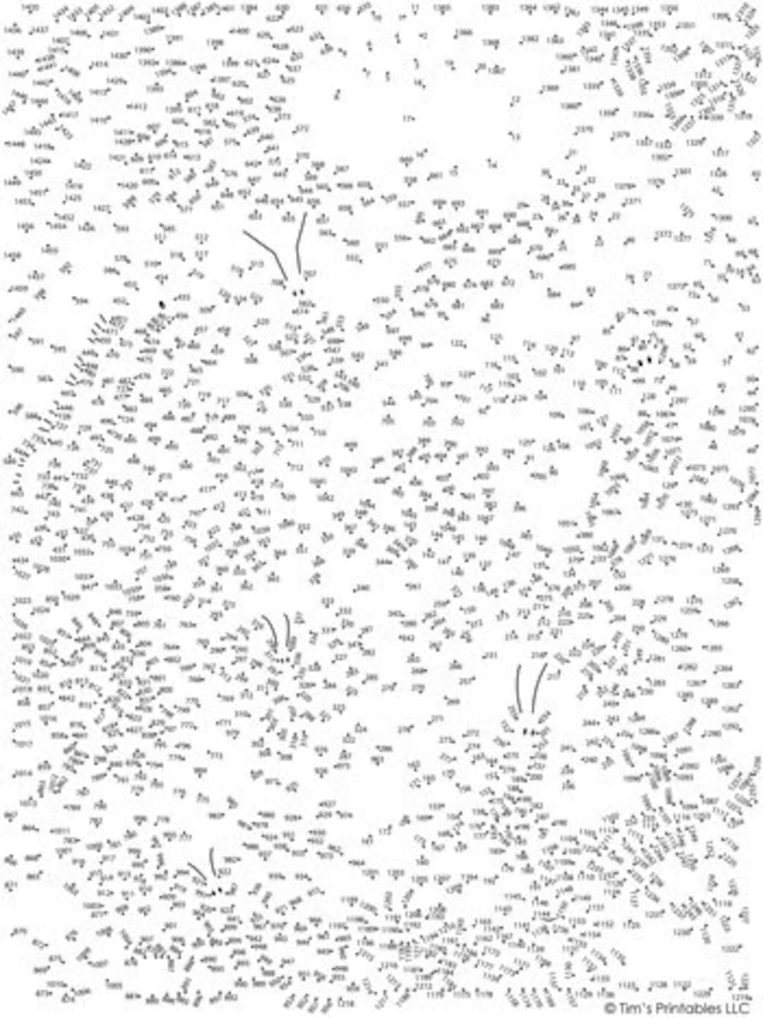 Spring Butterflies Extreme Difficulty Dot to dot Connect The Dots PDF 1460 Dots Etsy