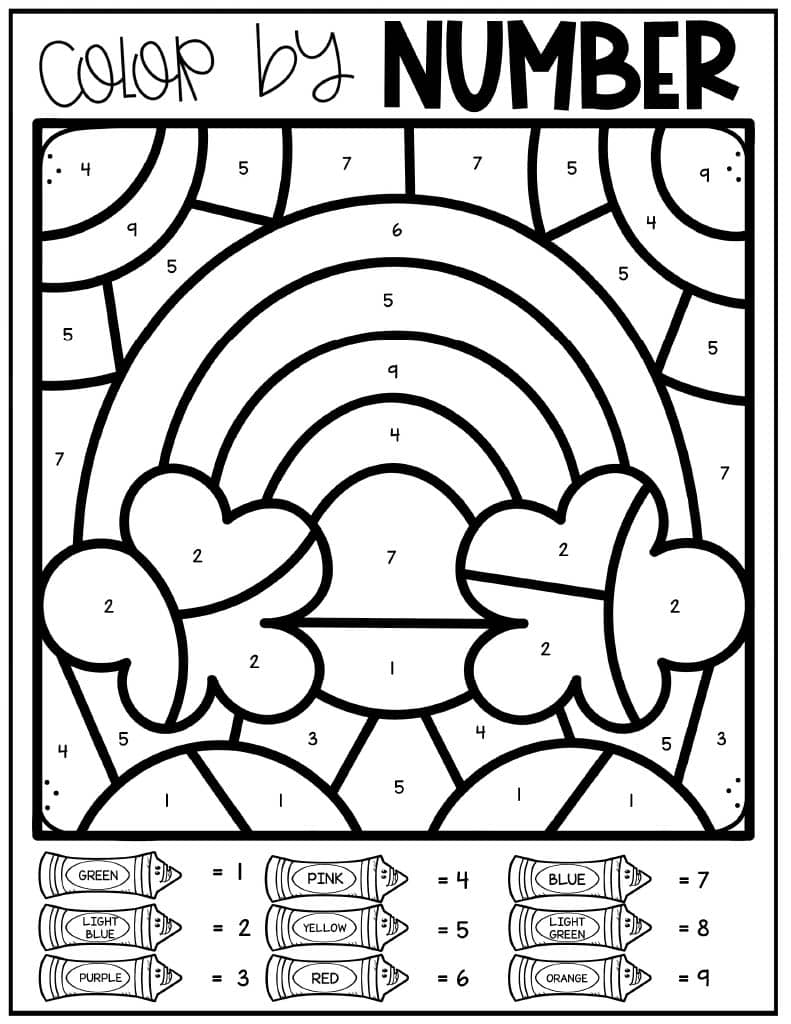 Spring Color By Number Kids Activity Zone