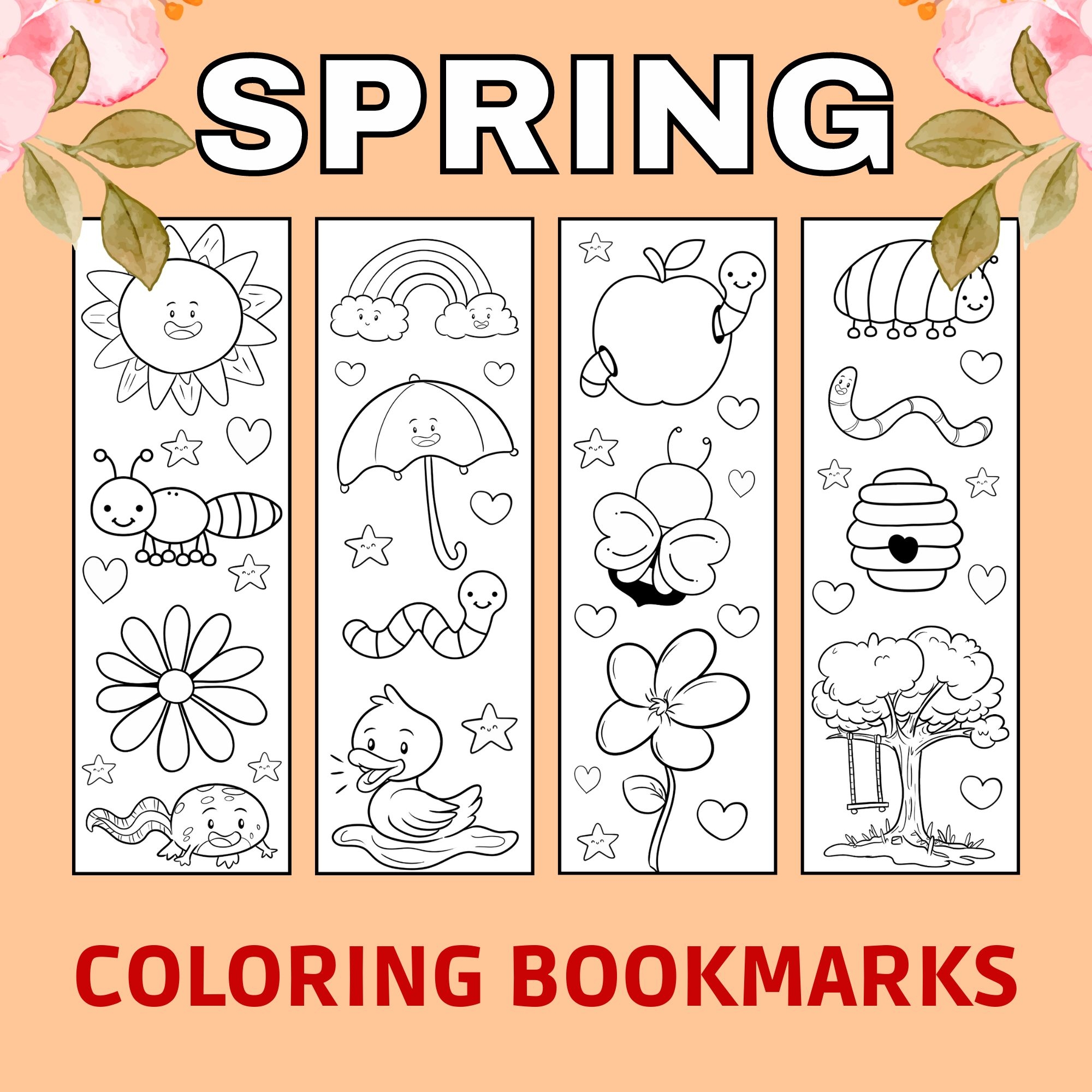 Spring Coloring Bookmarks Spring Bookmarks To Color Made By Teachers