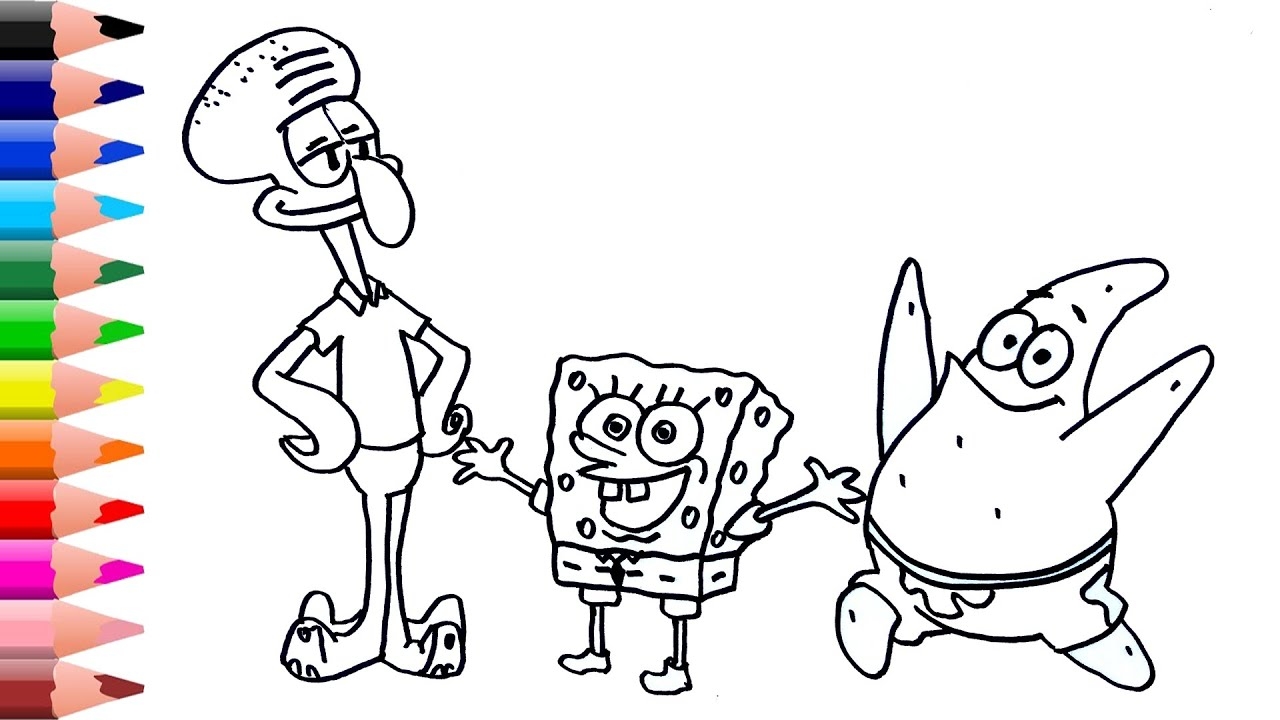 Squidward Tentacles SpongeBob And Patrick Star Coloring Page Spongebob Squarepants Drawing YouTube Squidward Tentacles SpongeBob And Patrick Star Coloring Page Spongebob Squarepants Drawing YouTube