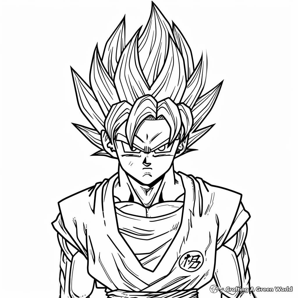 SSJ Goku Coloring Pages Free Printable