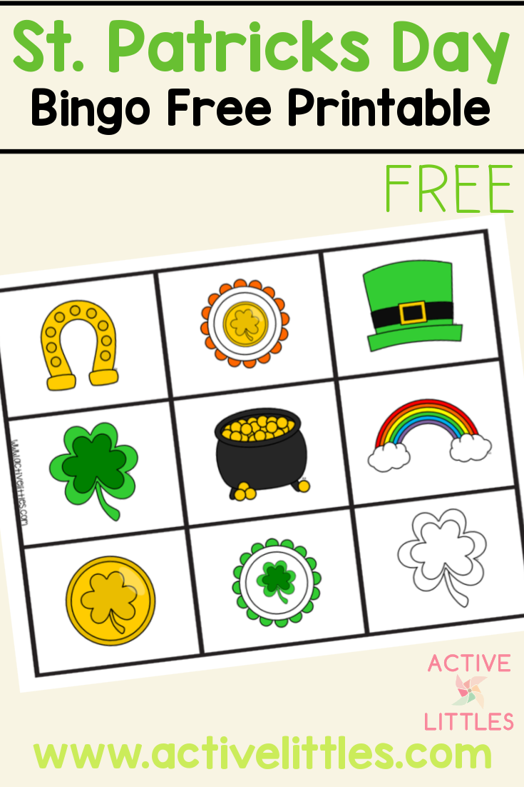 St Patrick s Day Bingo Free Printable Active Littles