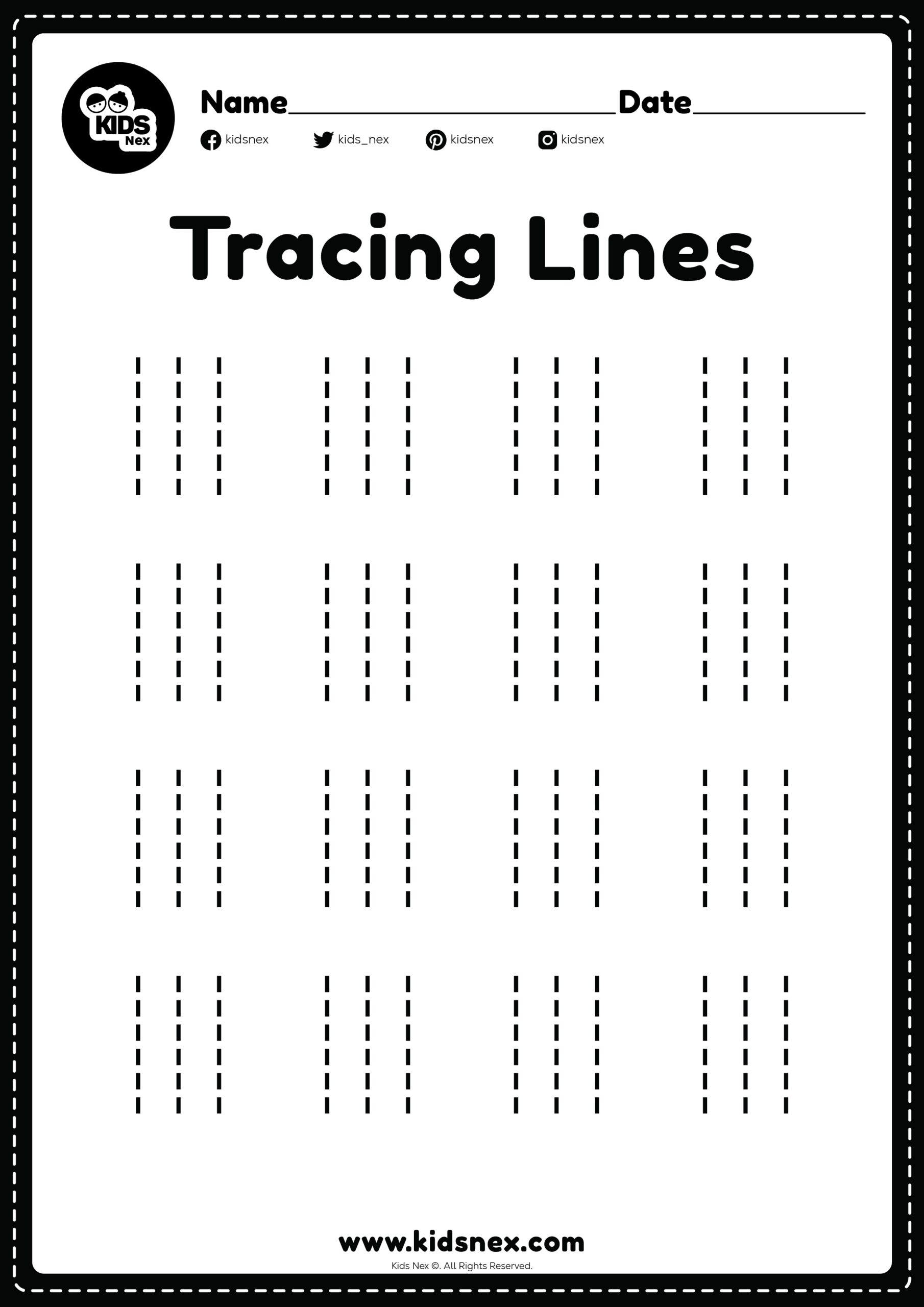 Standing Line Worksheet Free Printable KidsNex Standing Line Worksheet Free Printable KidsNex