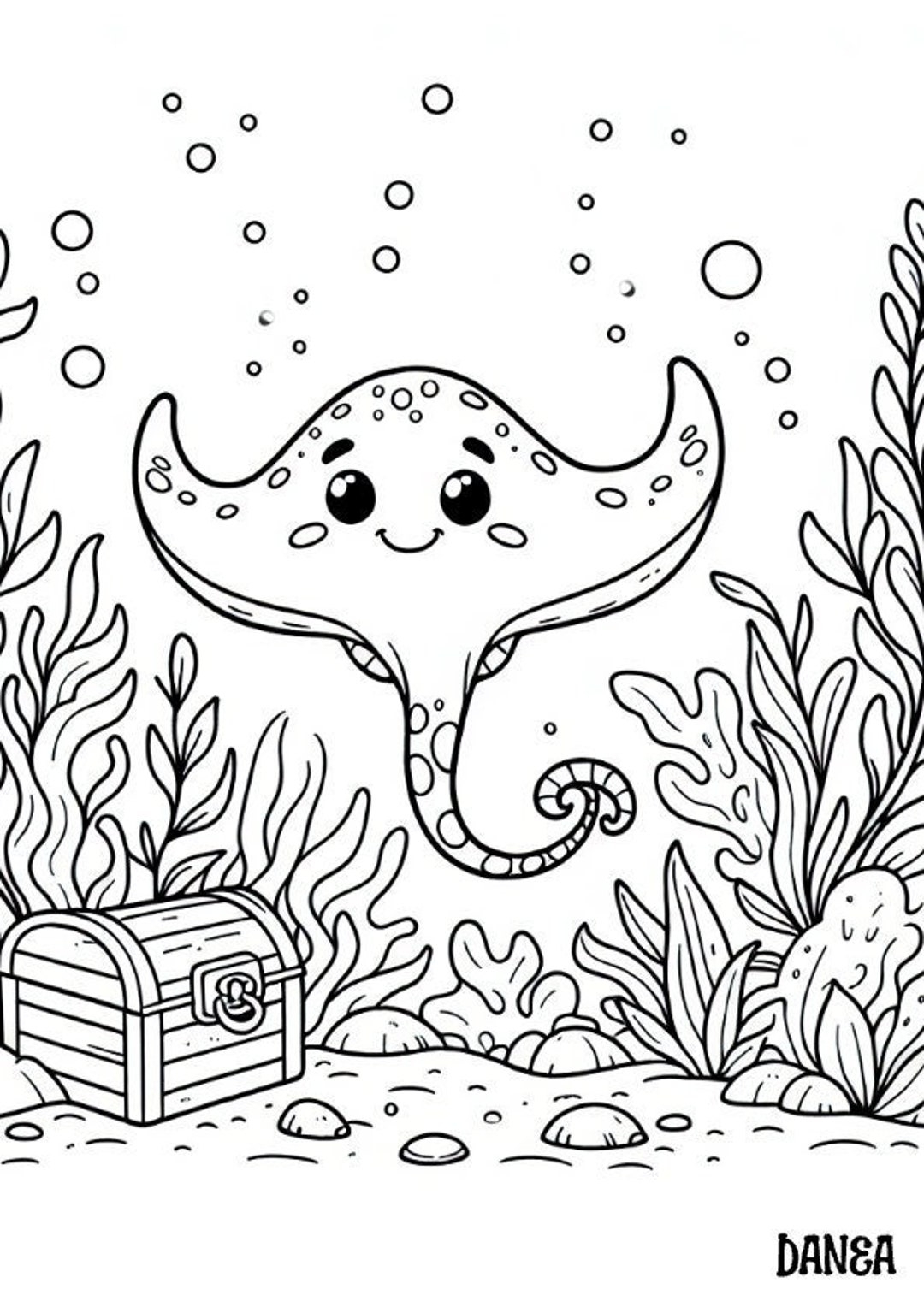 coloring pages of stingrays