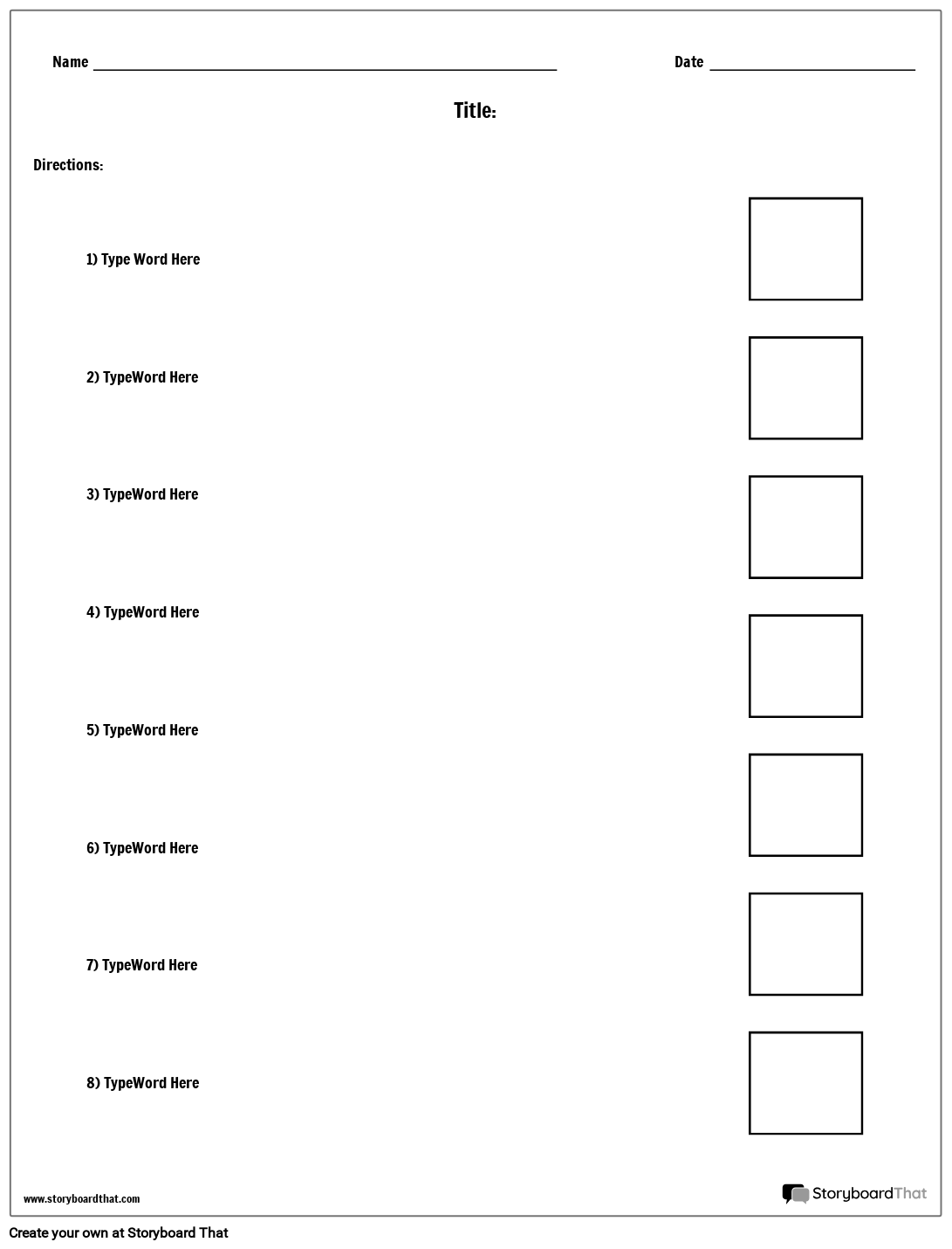 Storyboard That Matching Worksheet Templates For Educators Storyboard That Matching Worksheet Templates For Educators