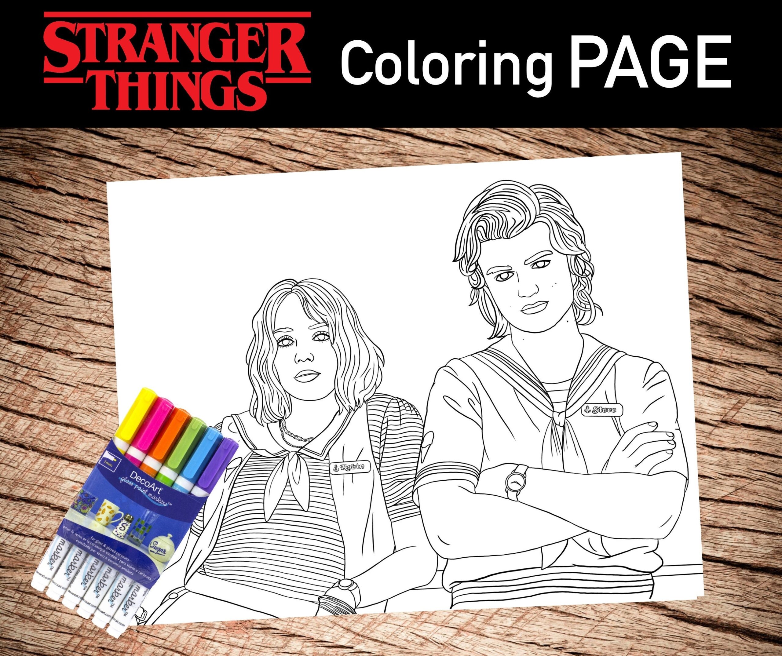 stranger things coloring page