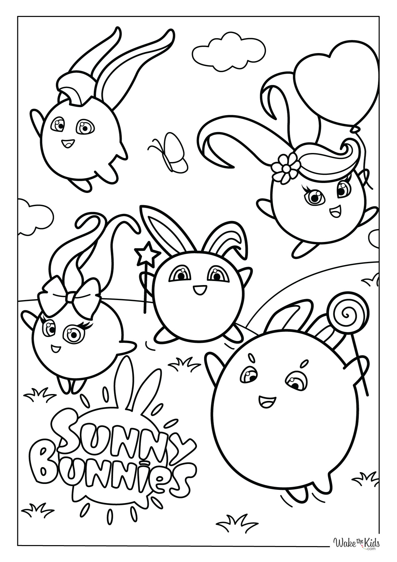 Sunny Bunnies Coloring Pages Free Printable PDFs WakeTheKids