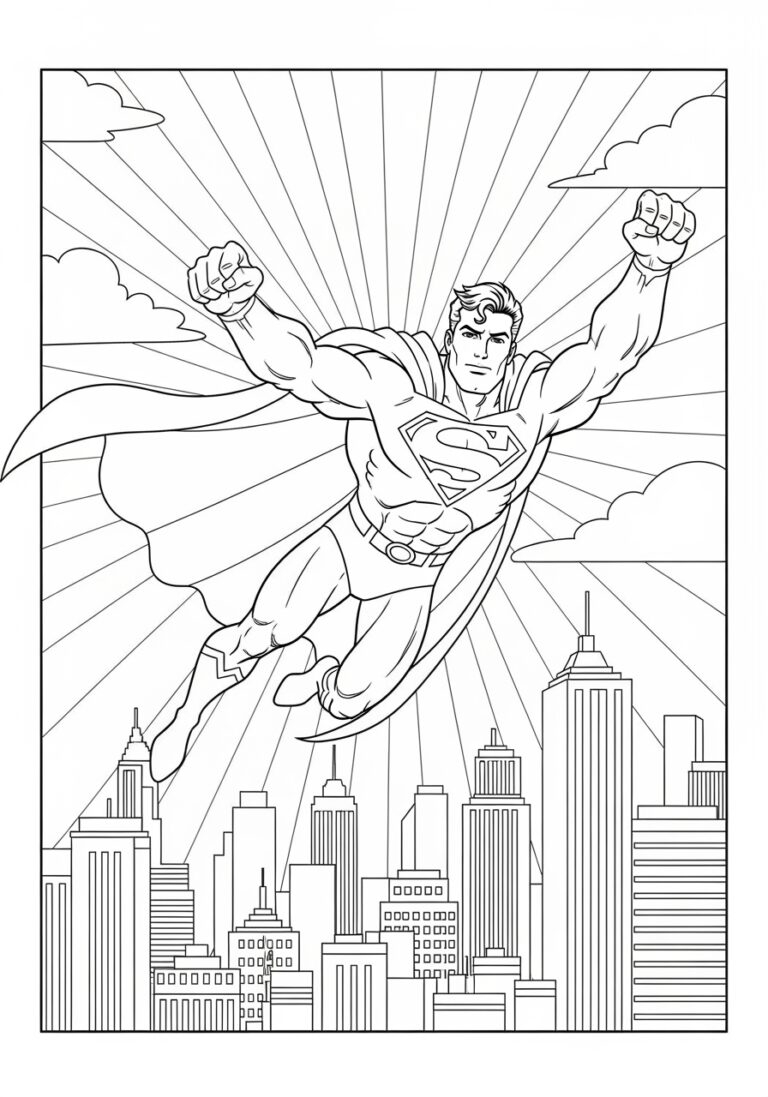 Super Detailed Superman Coloring Pages For All Ages