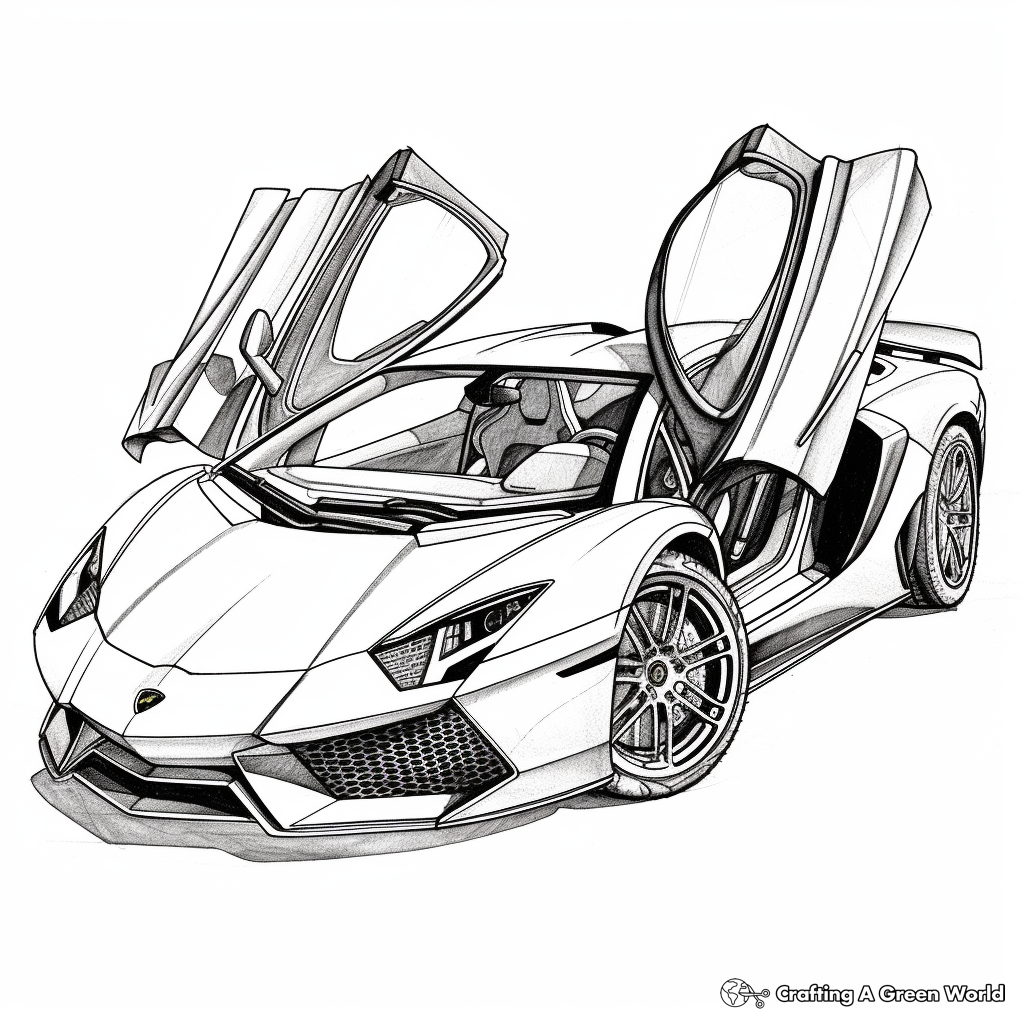 coloring pages of a lamborghini