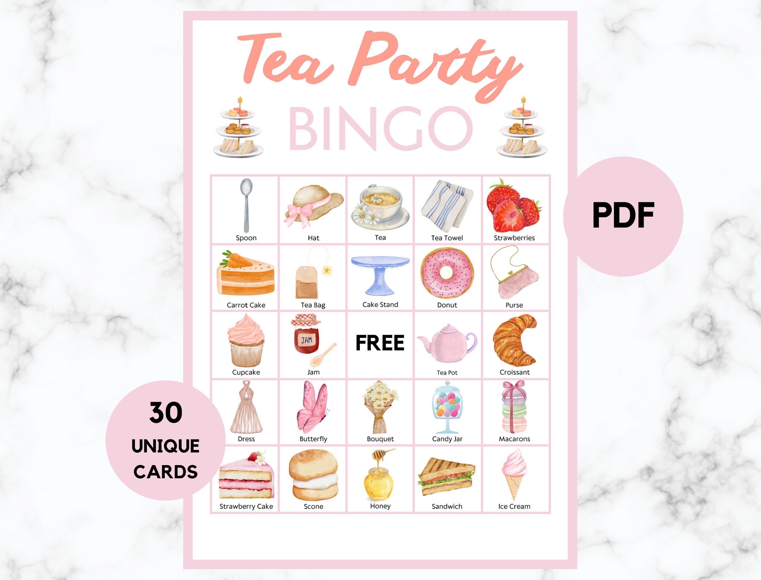 tea party bingo