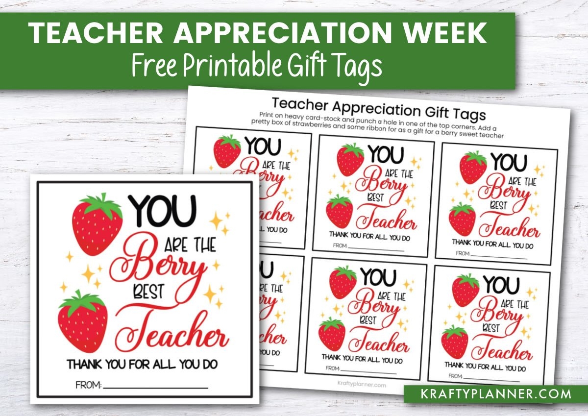 Teacher Appreciation Strawberry Gift Tags Krafty Planner Teacher Appreciation Strawberry Gift Tags Krafty Planner