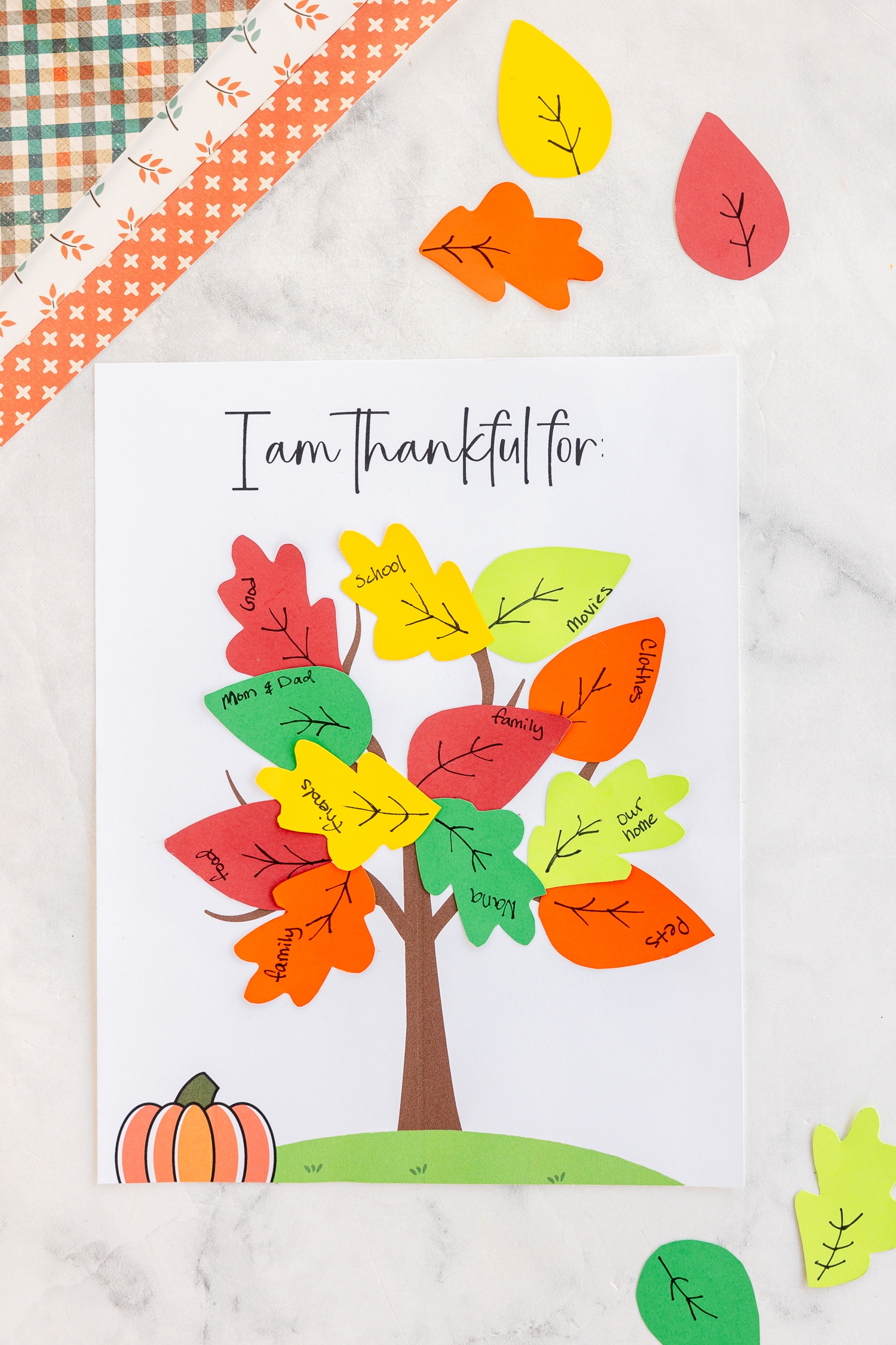 thankful leaves free printable