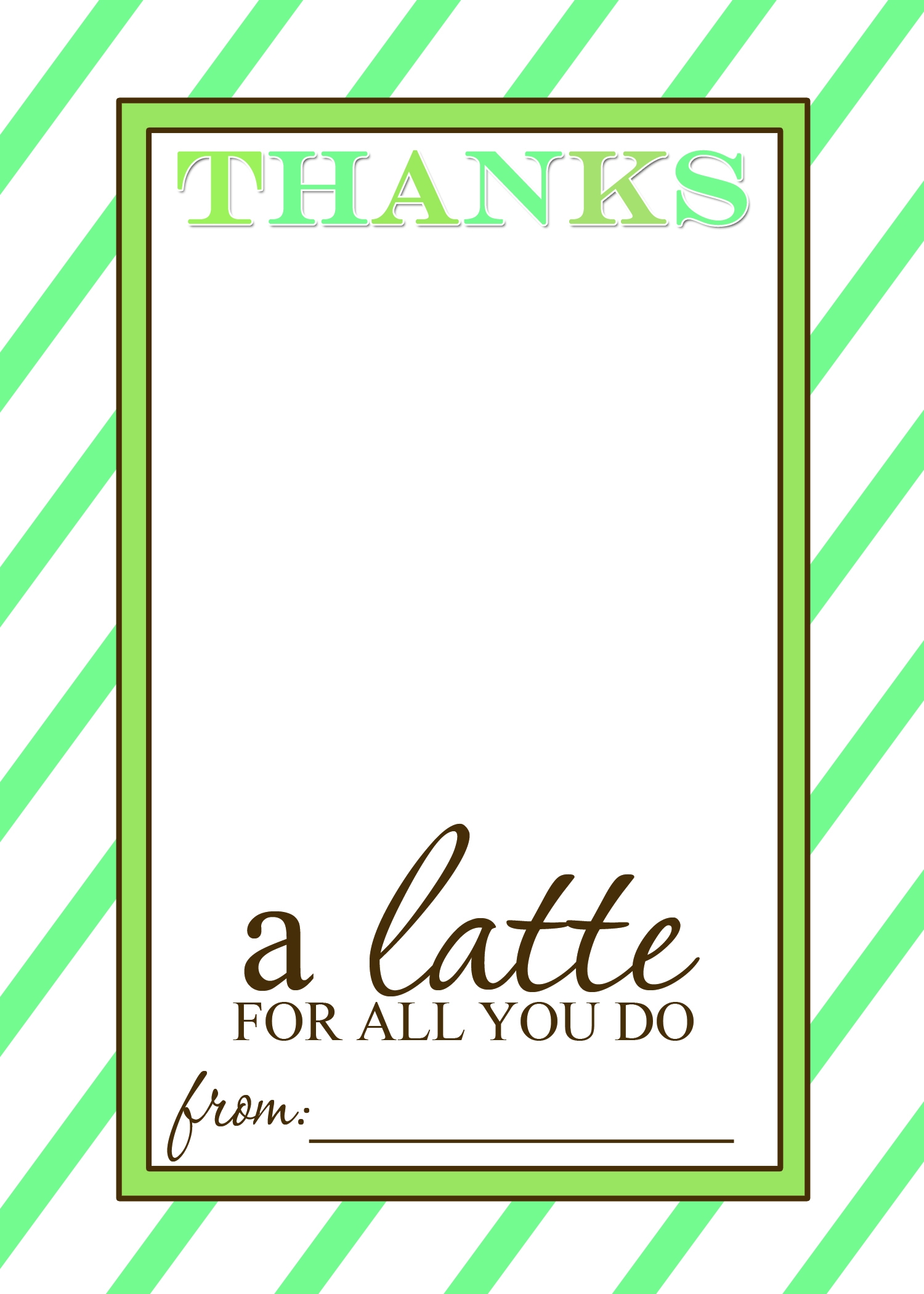 Thanks A Latte Teacher Appreciation Gift Idea With FREE Printable Card Templates
