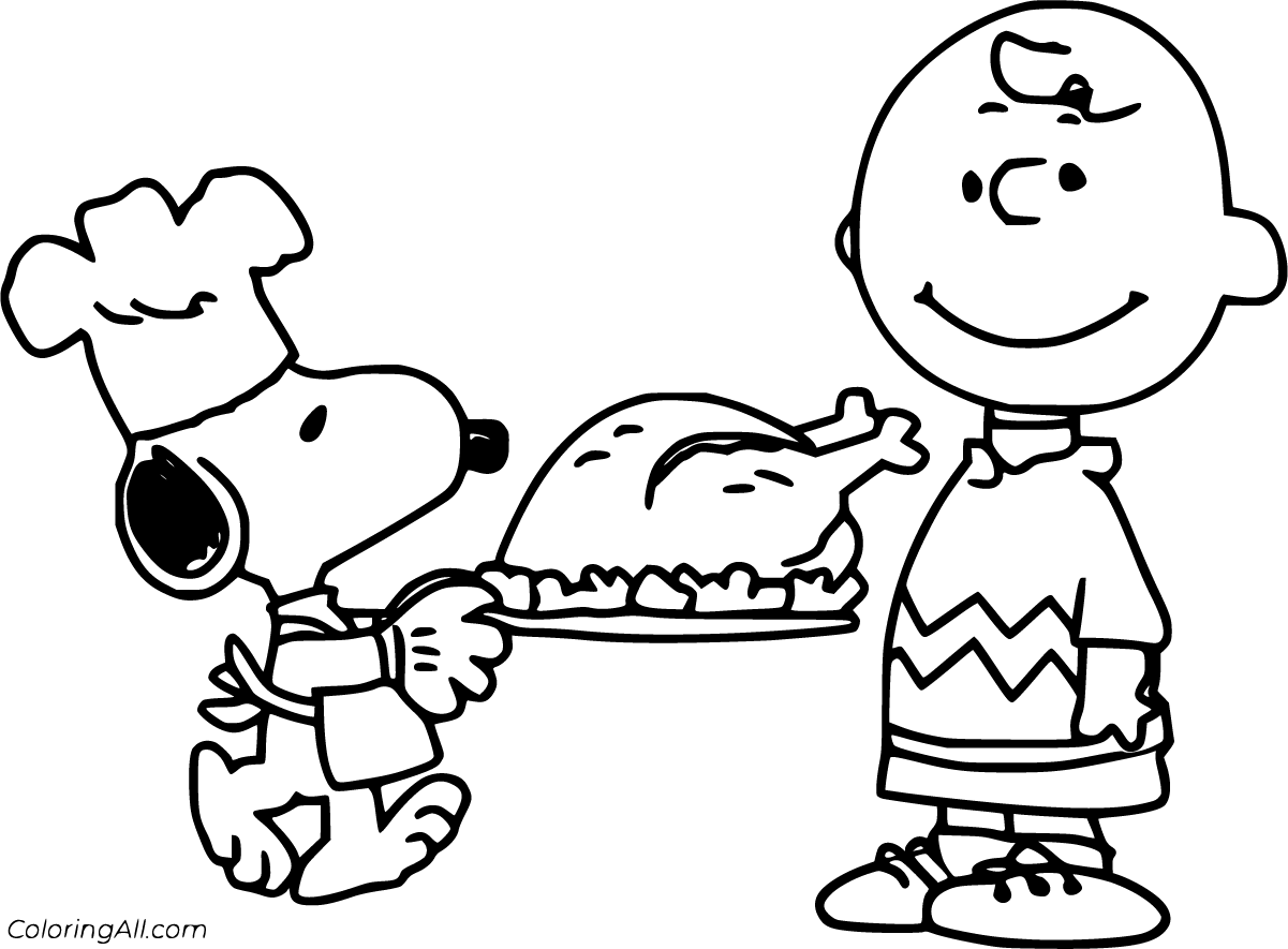 Thanksgiving Cartoons Coloring Pages 12 Free Printables ColoringAll