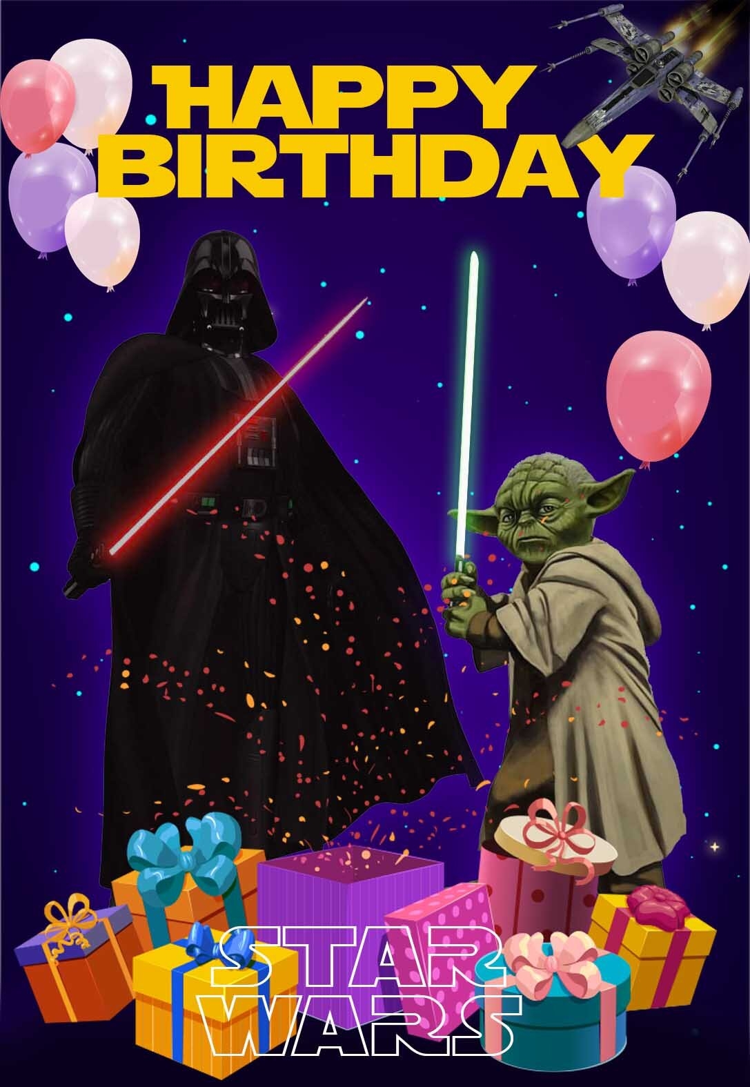 printable star wars greeting cards