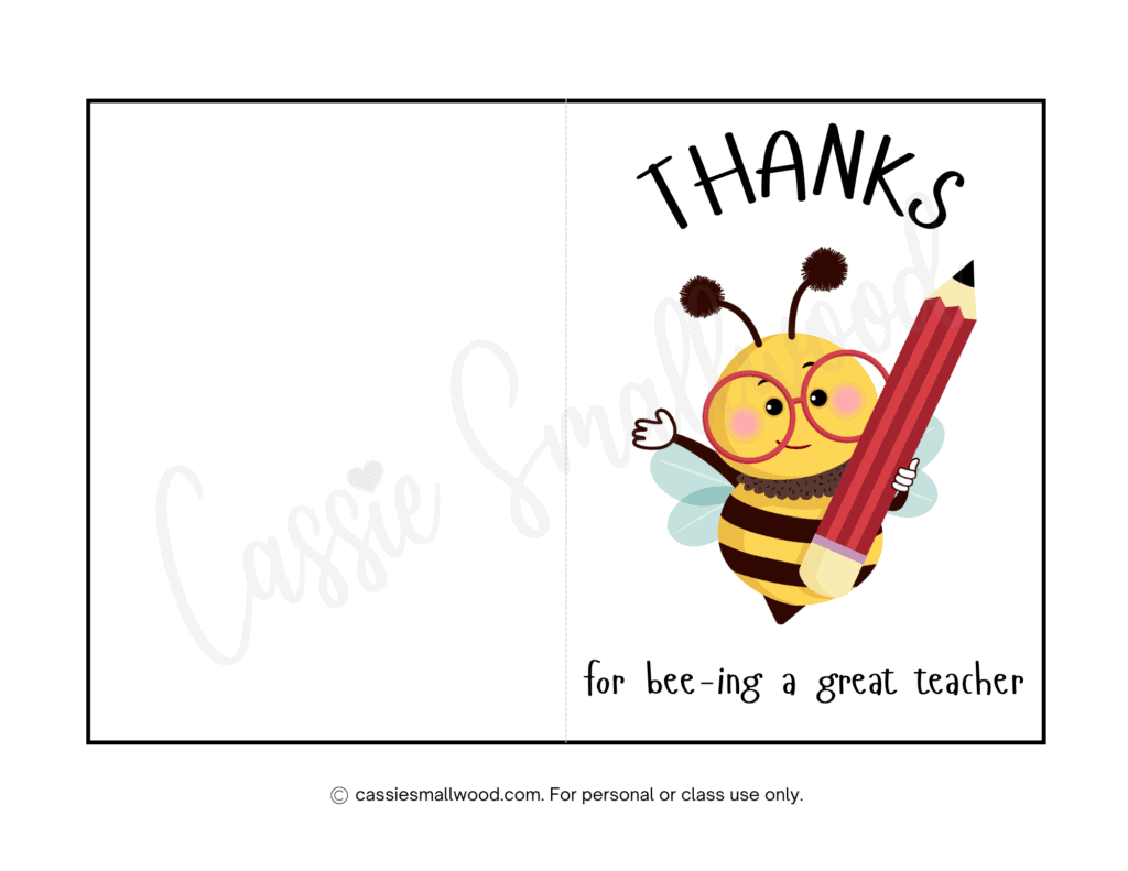 THE BEST Teacher Thank You Cards 21 Free Printables Cassie Smallwood THE BEST Teacher Thank You Cards 21 Free Printables Cassie Smallwood
