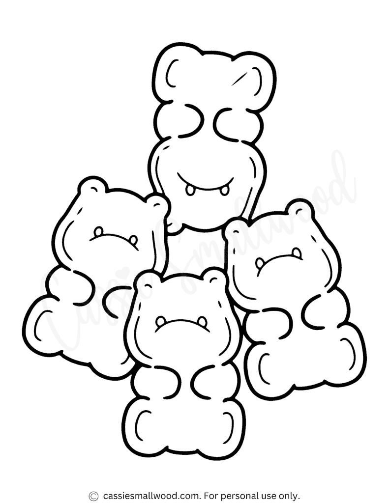 coloring pages gummy bear
