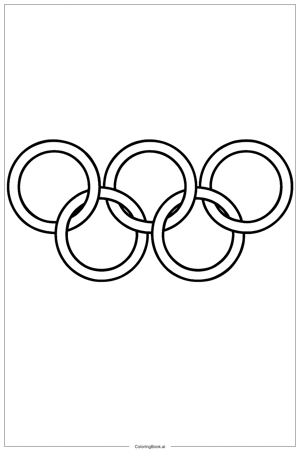The Five Olympics Rings Coloring Page Free PDF PNG Printable The Five Olympics Rings Coloring Page Free PDF PNG Printable