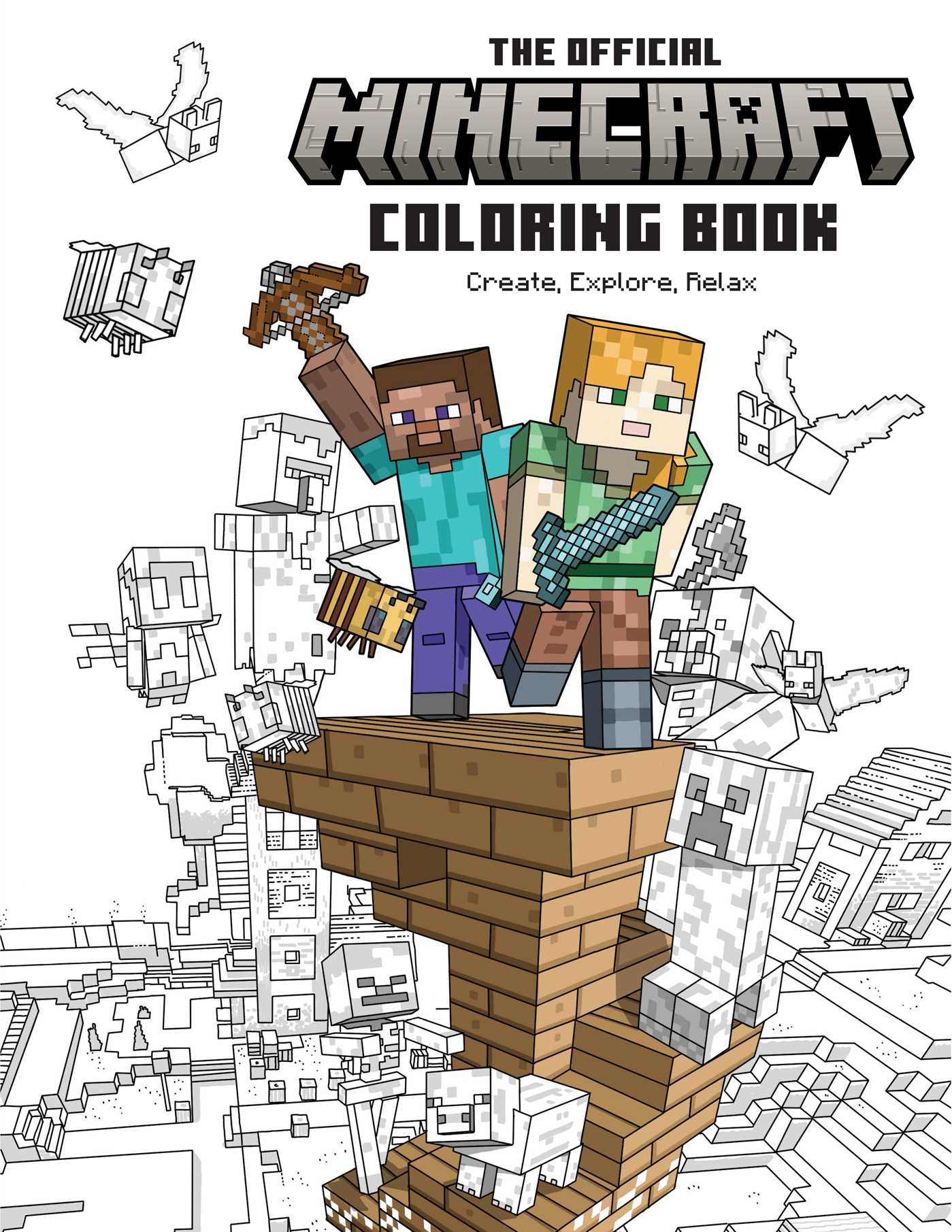 The Official Minecraft Coloring Book Create Explore Relax Book By Insight Editions Official Publisher Page Simon Schuster