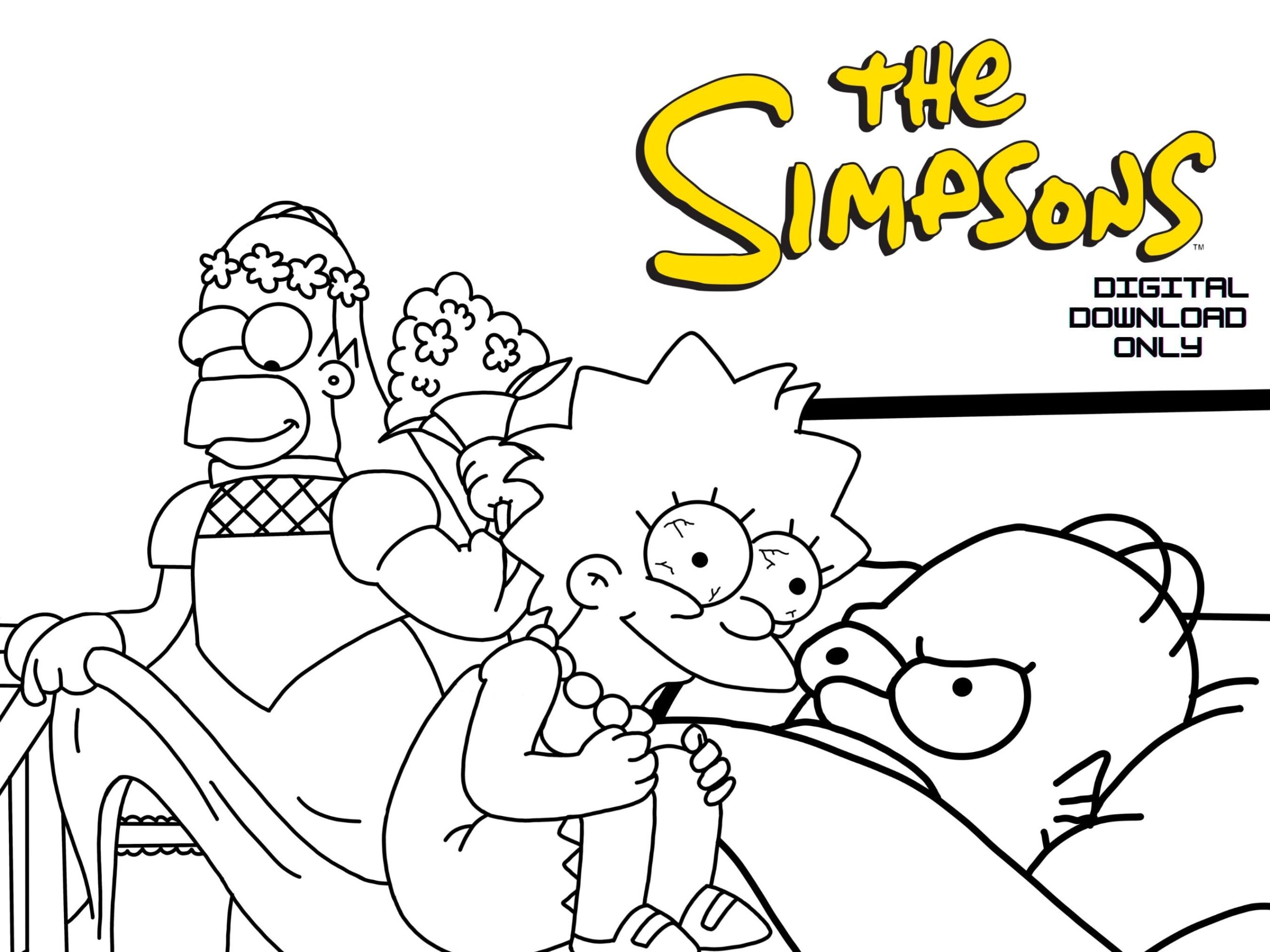 the simpsons coloring pages