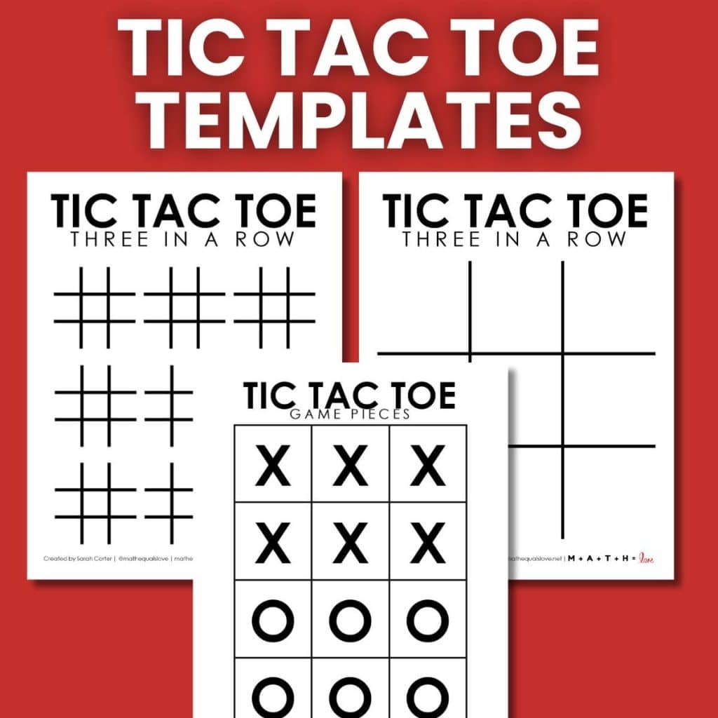 Tic Tac Toe Board Printable Free PDF Templates Tic Tac Toe Board Printable Free PDF Templates