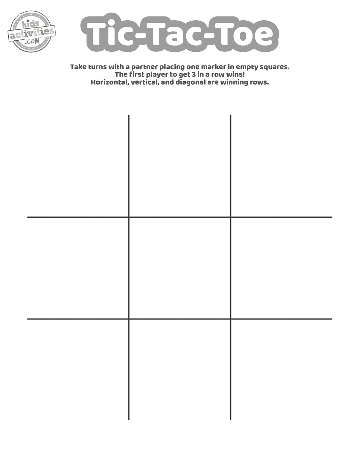 Tic Tac Toe Printable Kids Activities Blog Tic Tac Toe Printable Kids Activities Blog
