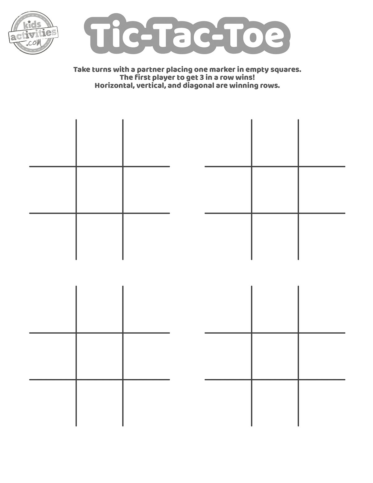 Tic Tac Toe Printable Kids Activities Blog Tic Tac Toe Printable Kids Activities Blog