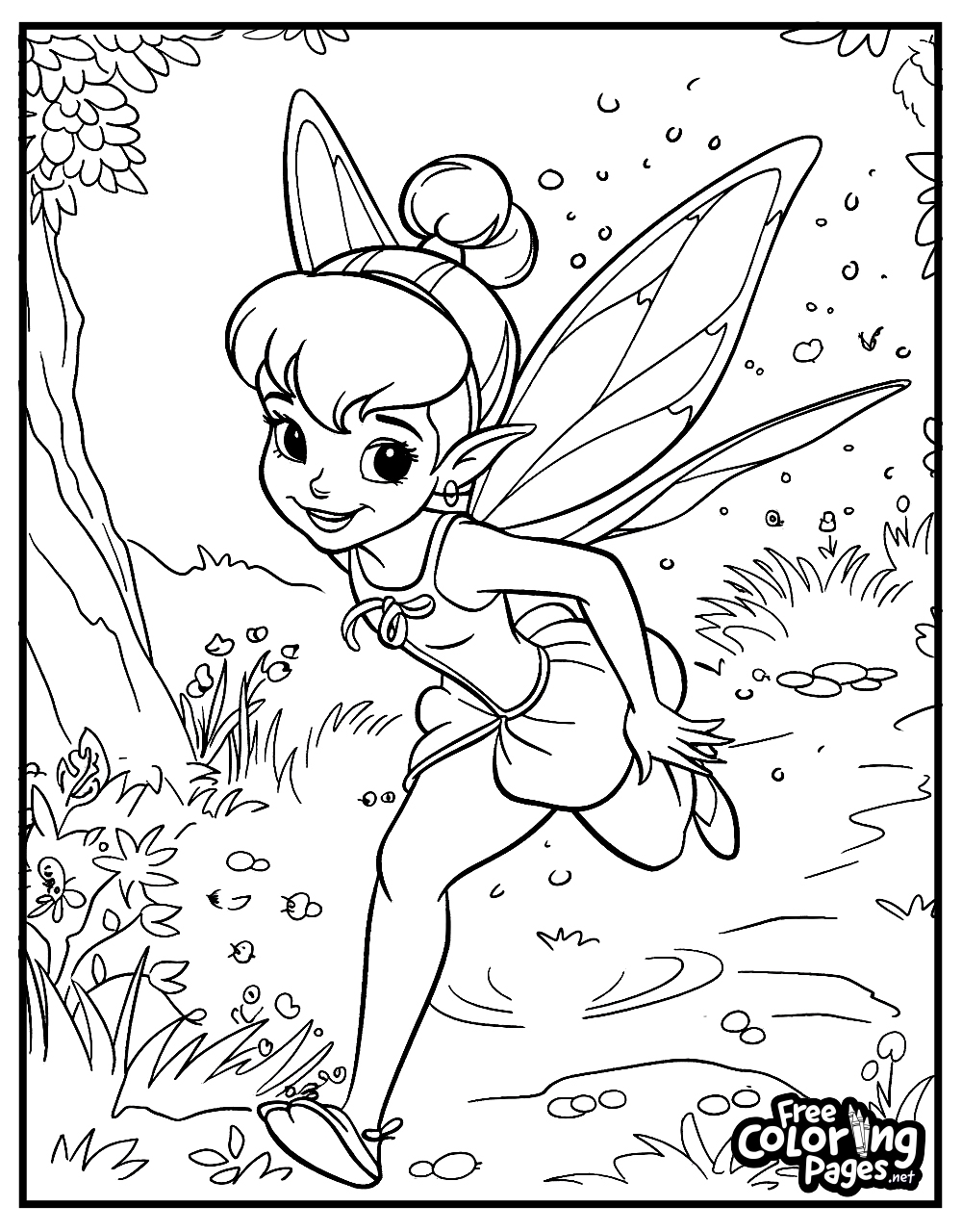 Tinkerbell Coloring Pages Free Coloring Pages