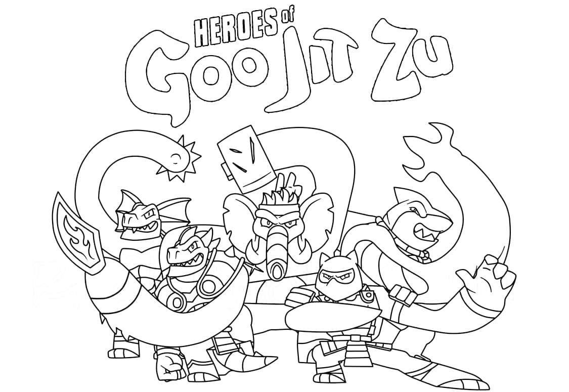 goo jit zu coloring pages