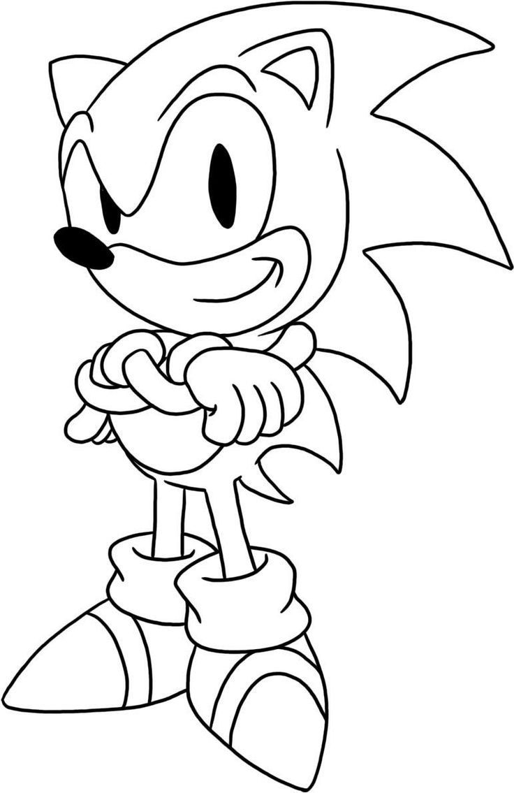 pictures of sonic the hedgehog to color