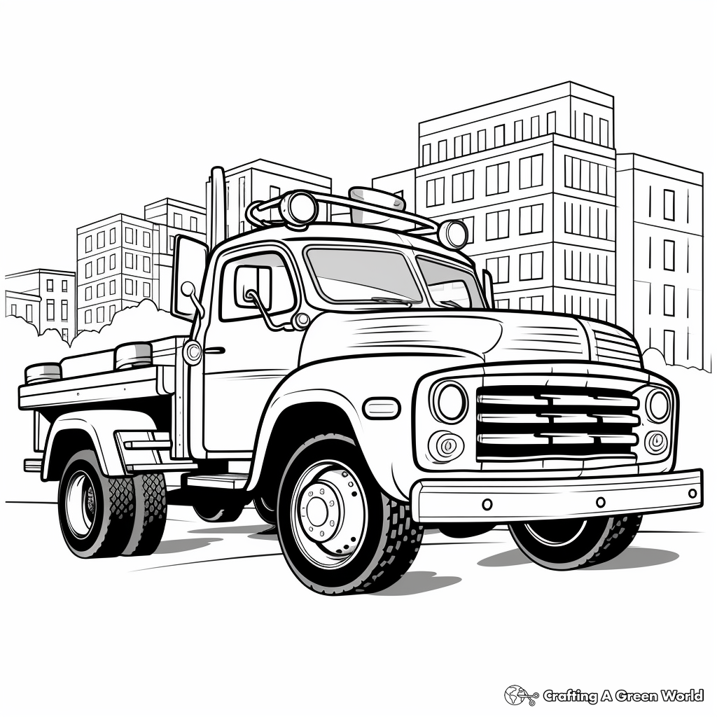 tow truck coloring pages