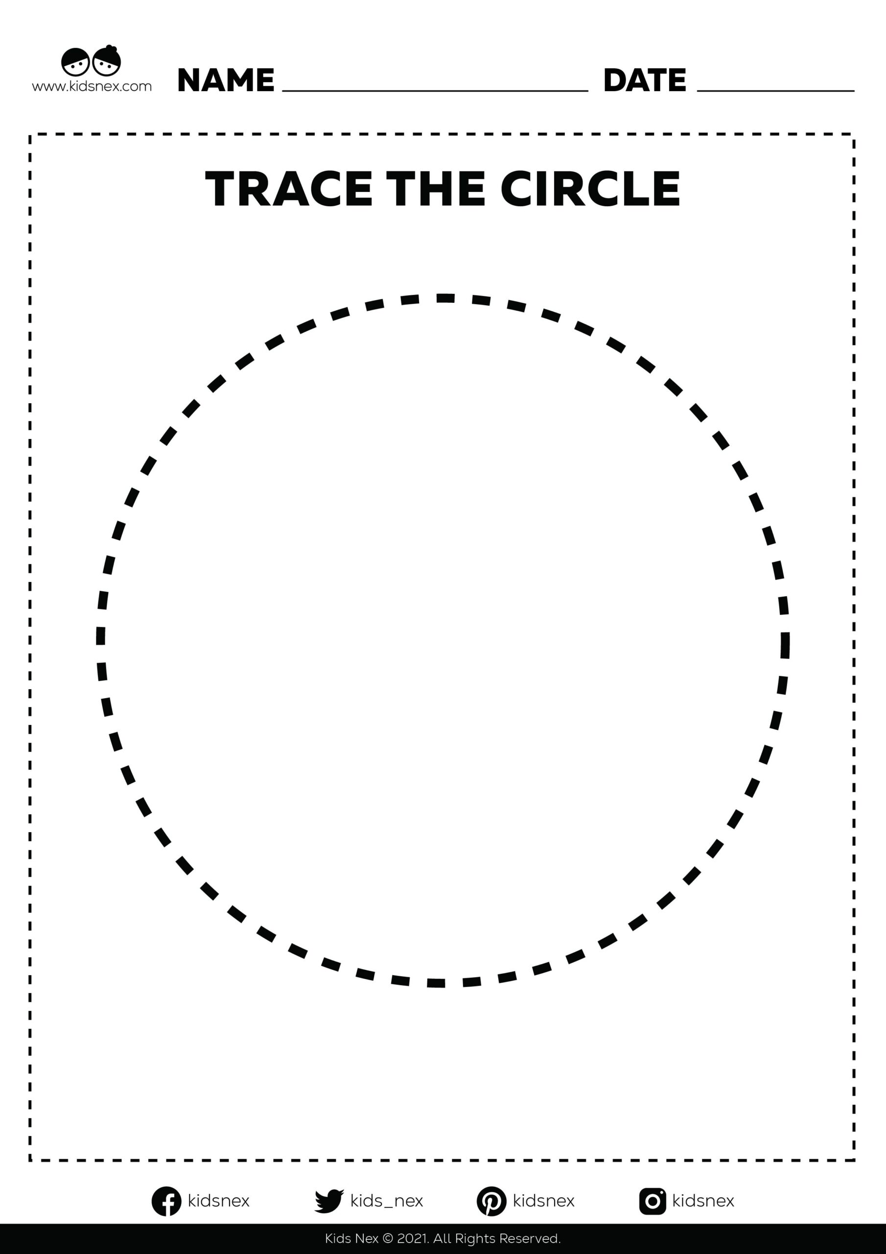 Trace And Circle PDF Printable KidsNex