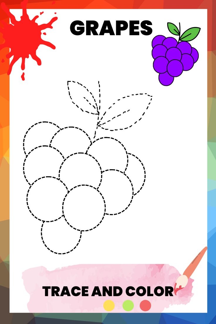 Trace And Color Worksheets For Kids