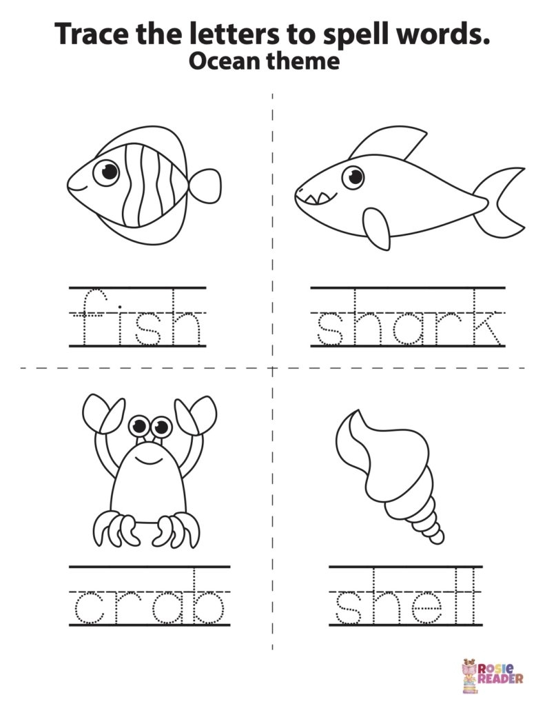 trace words worksheet