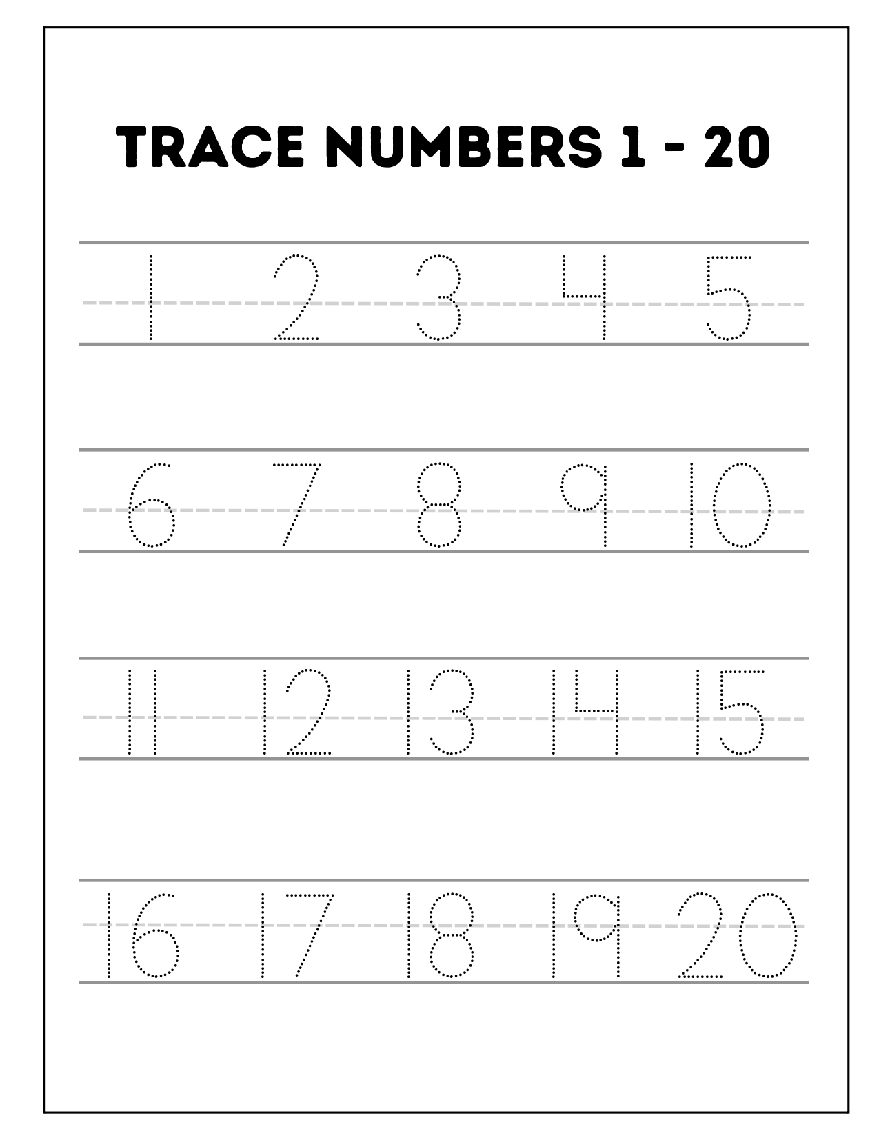 traceable numbers 1 20