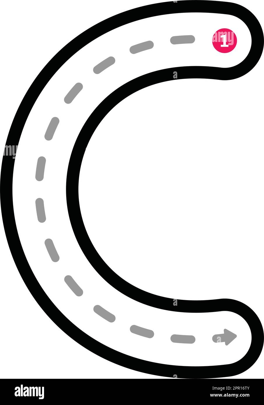 Tracing Alphabet Uppercase Capital Letter C Prewriting Dotted Line Element For Kindergarten Preschool And Montessori School Kids Worksheet For Handwriting Practice Activity Stock Vector Image Art Alamy