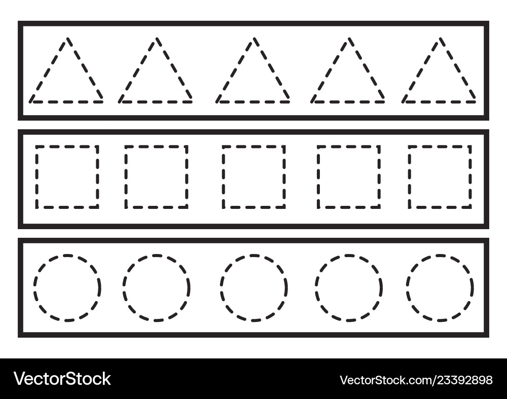 Tracing Lines For Kids Preschool Kindergarten Royalty Free Vector VectorStock