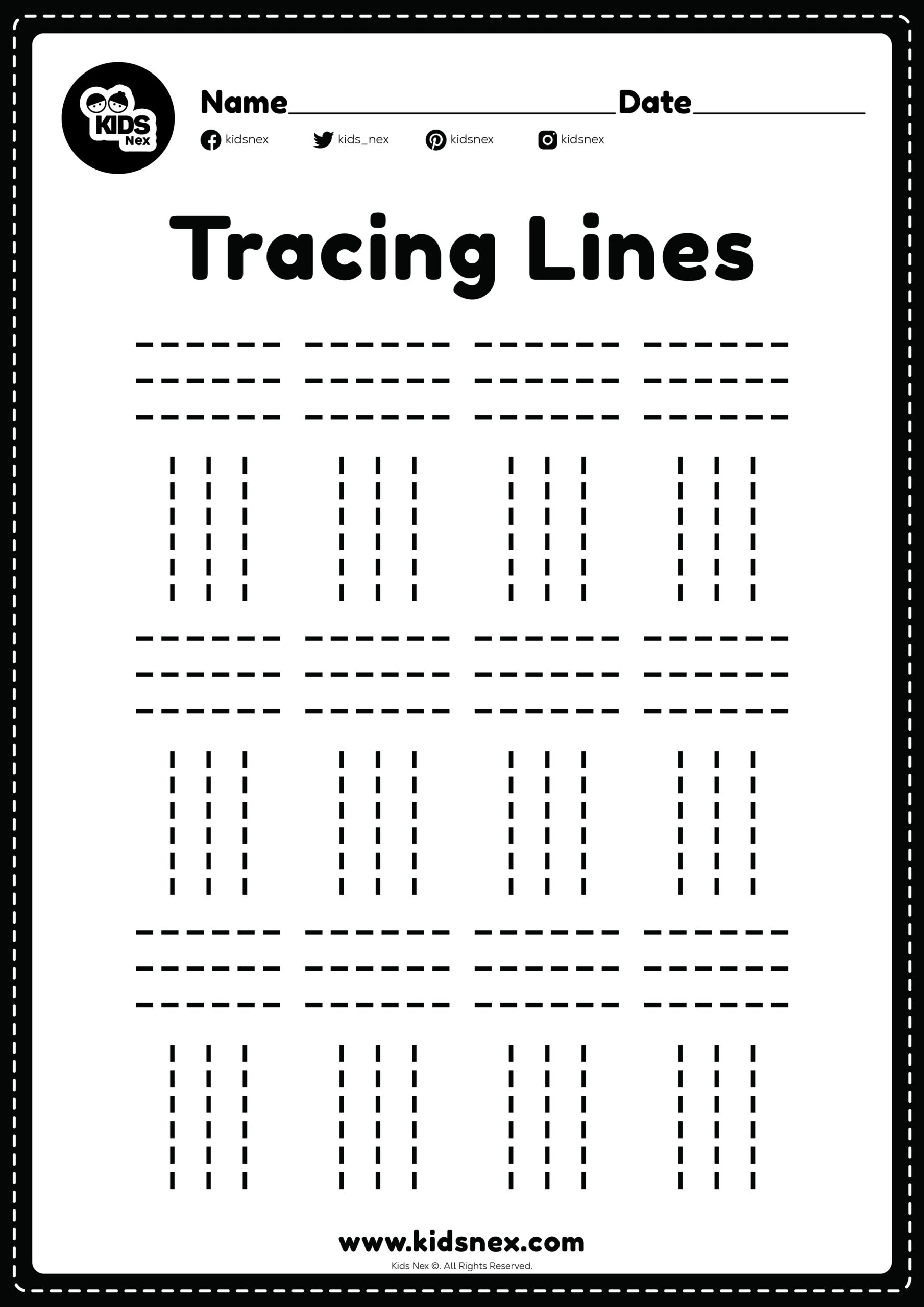 pre k tracing lines