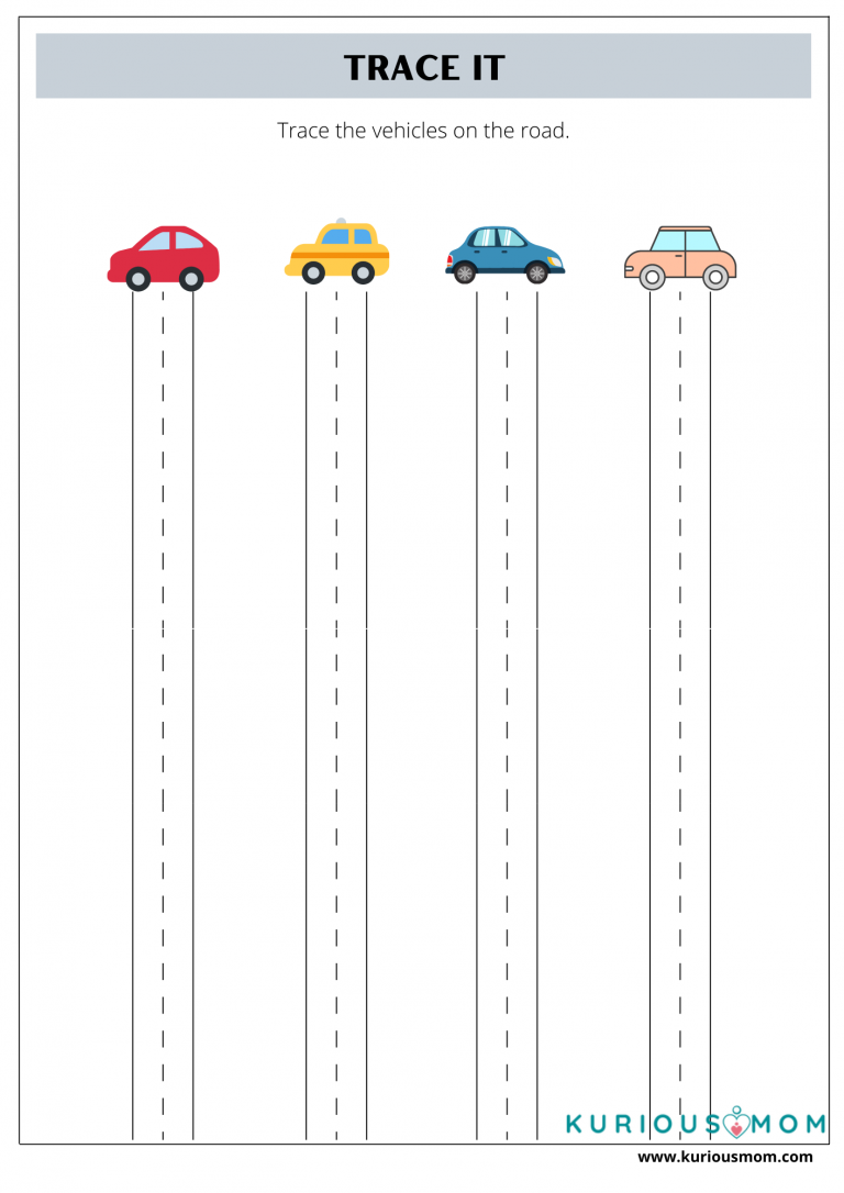 Tracing Lines Worksheet For 2 4 Yrs KuriousMom