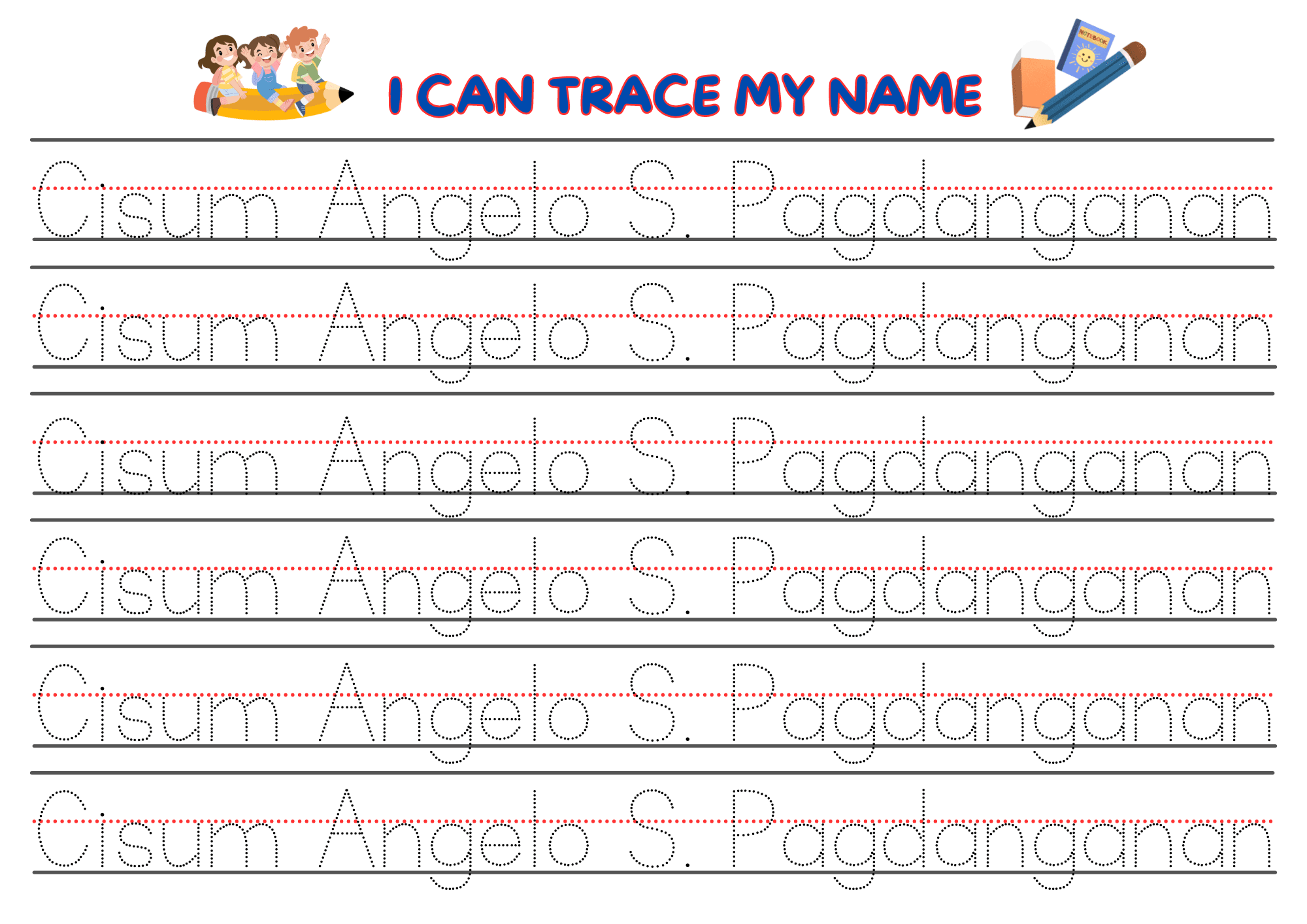 Tracing Name By Mdscreations13 Raket PH