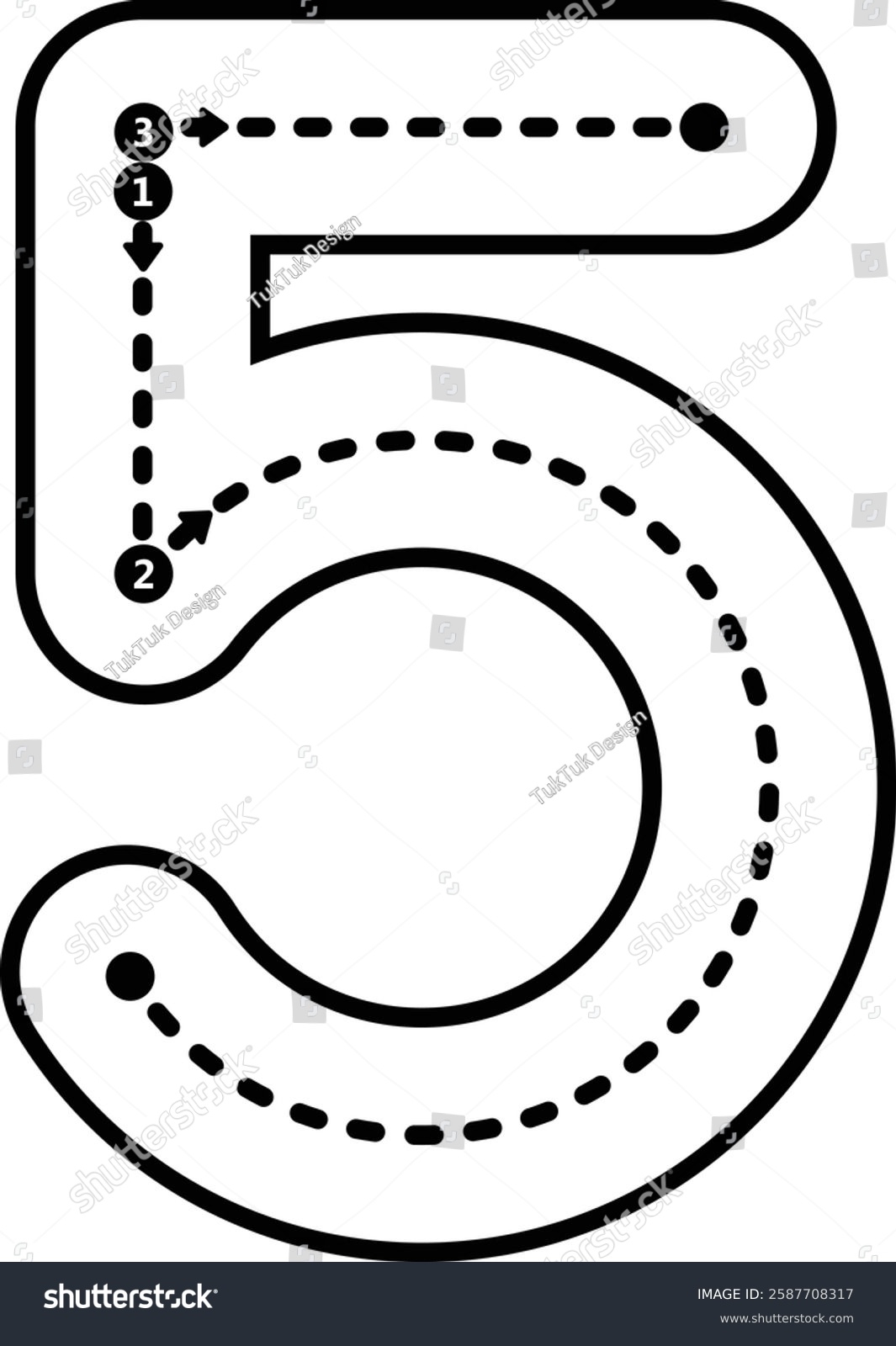 Tracing Number 5 Prewriting Dotted Line Stock Vector Royalty Free 2587708317 Shutterstock Tracing Number 5 Prewriting Dotted Line Stock Vector Royalty Free 2587708317 Shutterstock