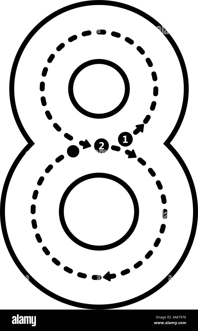 Tracing Number 8 Black And White Stock Photos Images Alamy